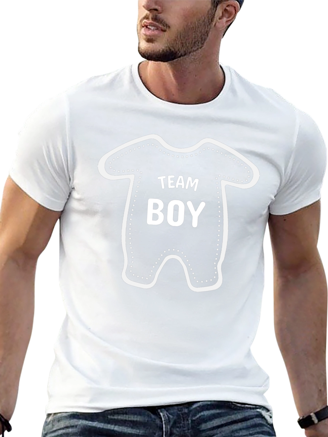 Team Boy Baby Shower T-Shirt - Black