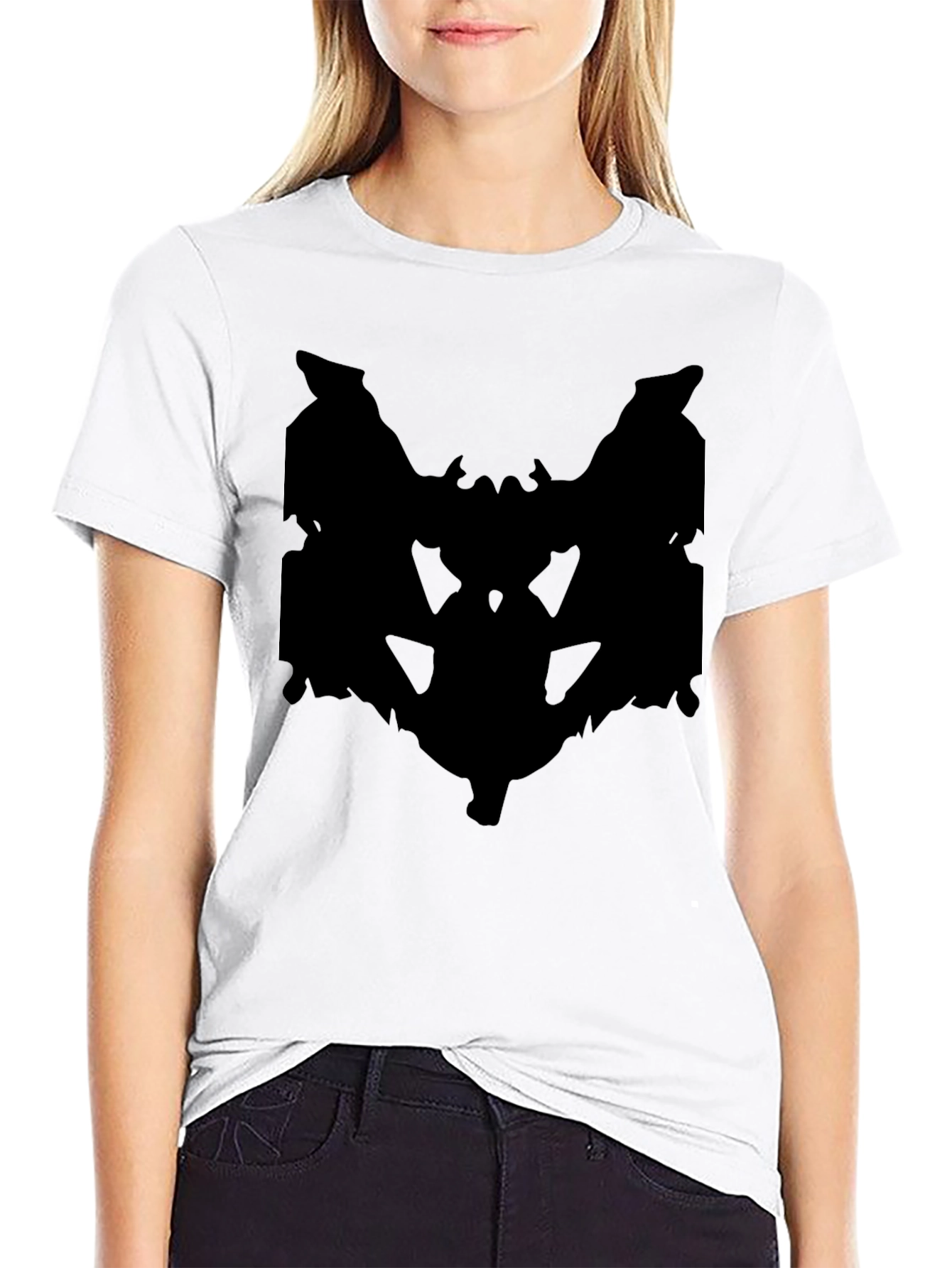 Rorschach Blot Graphic Tee - Black