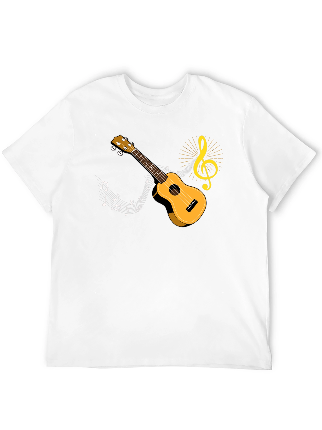 Ukulele Music T-Shirt - Musical Note Graphic Tee