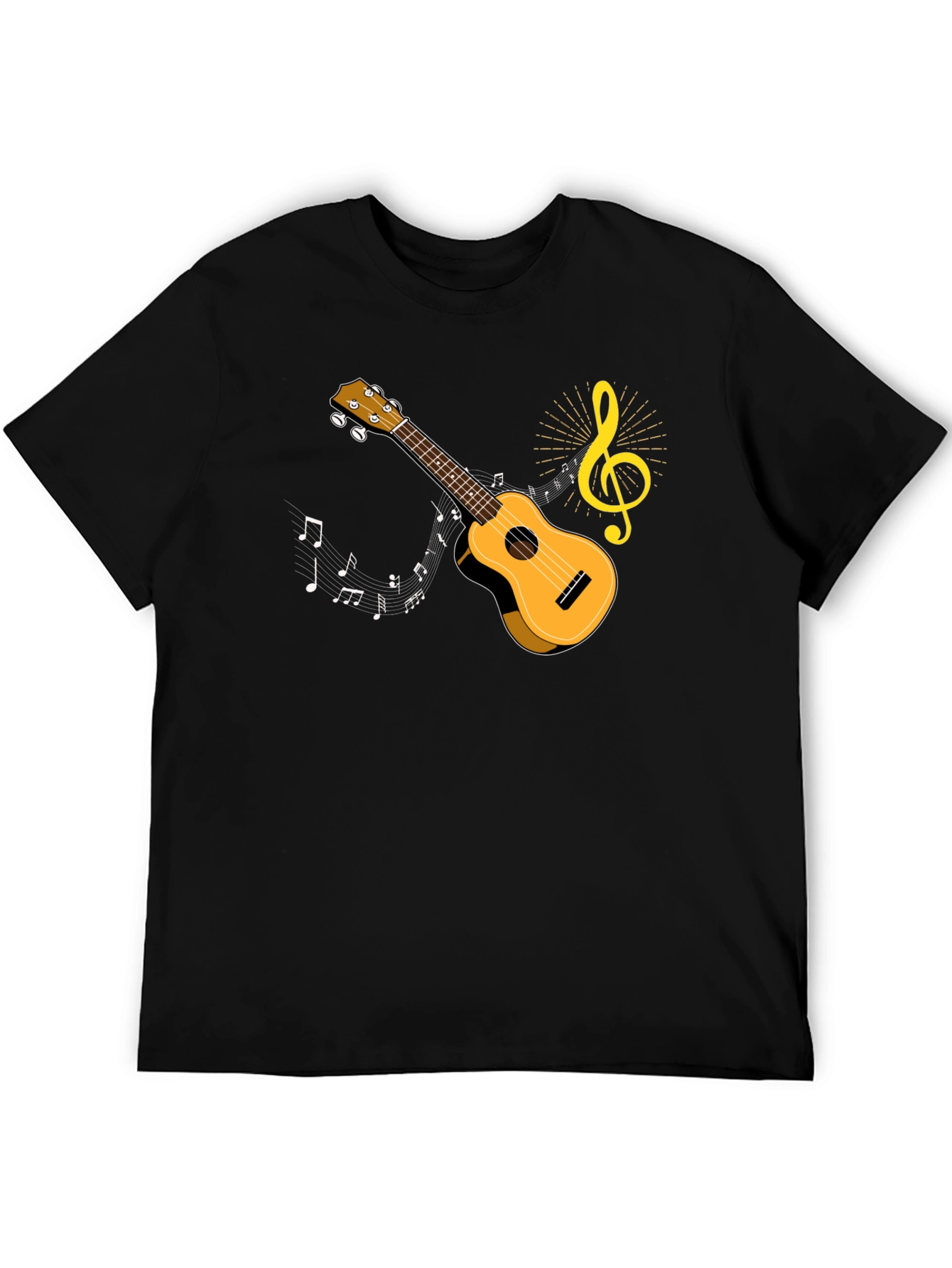 Ukulele Music T-Shirt - Musical Note Graphic Tee
