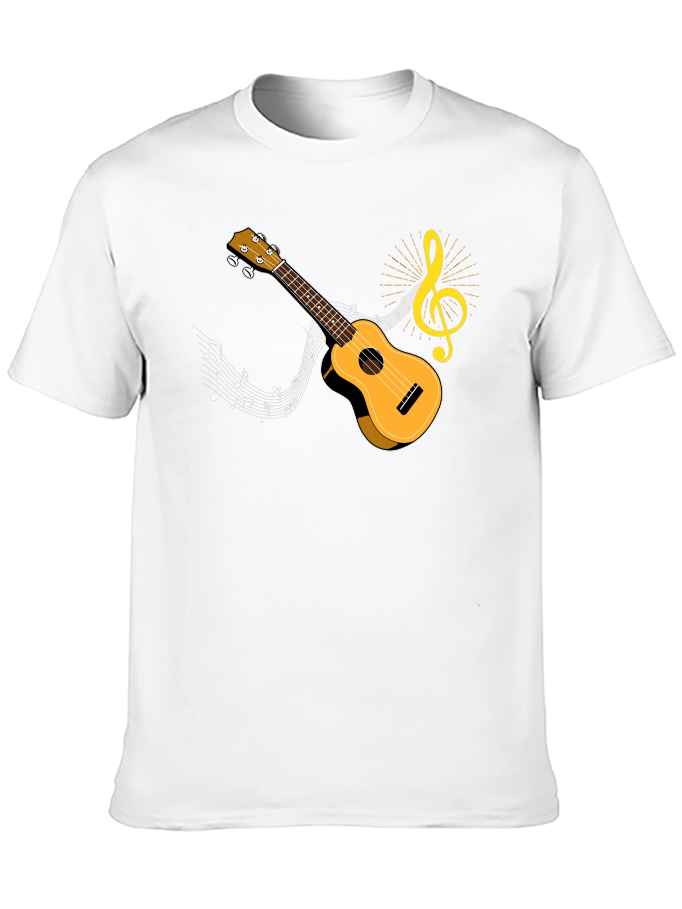 Ukulele Music T-Shirt - Musical Note Graphic Tee