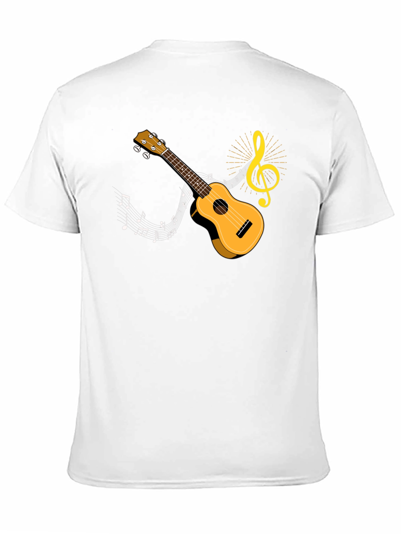 Ukulele Music T-Shirt - Musical Note Graphic Tee