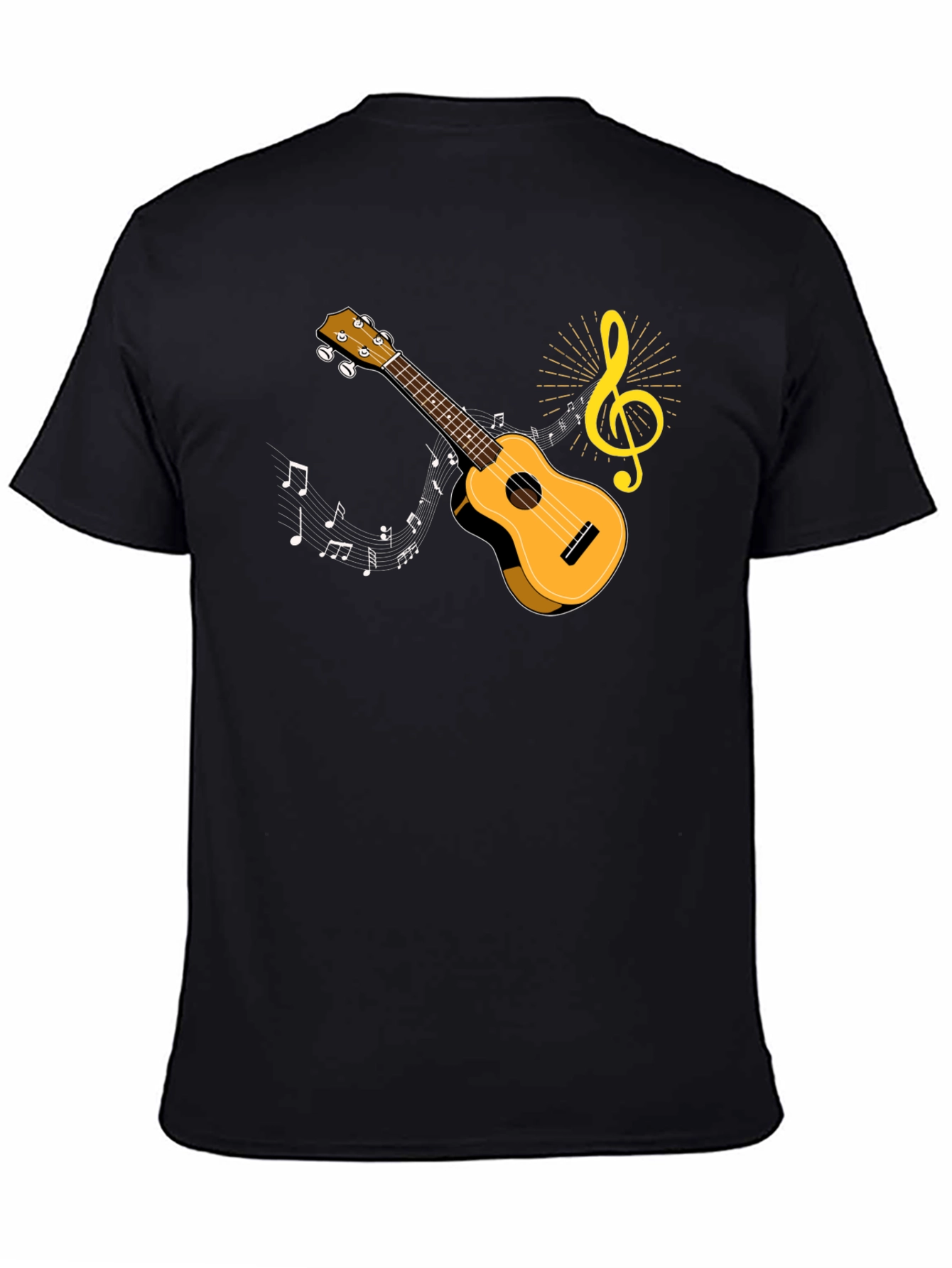 Ukulele Music T-Shirt - Musical Note Graphic Tee