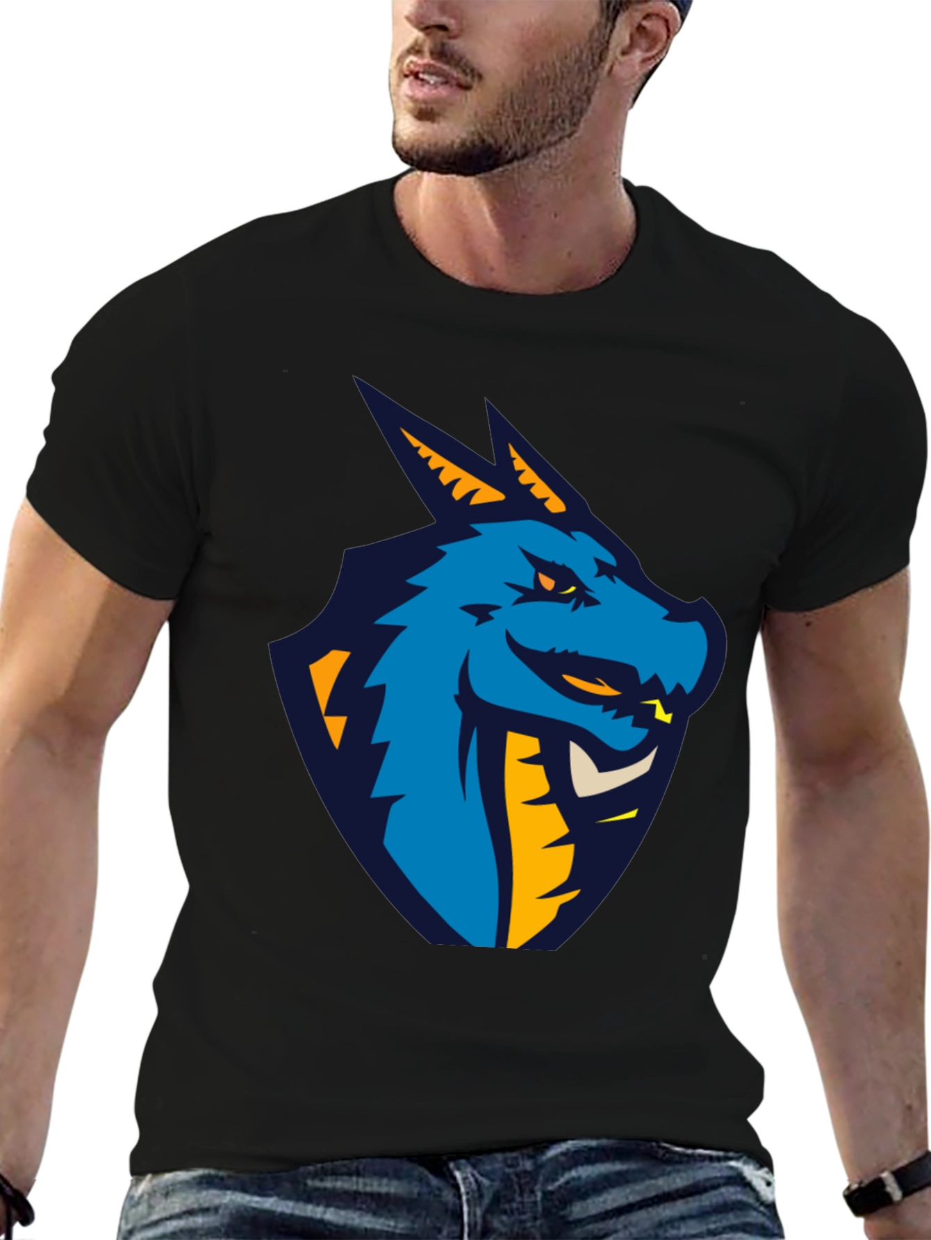 Dragon Graphic Black T-Shirt - Cool Design