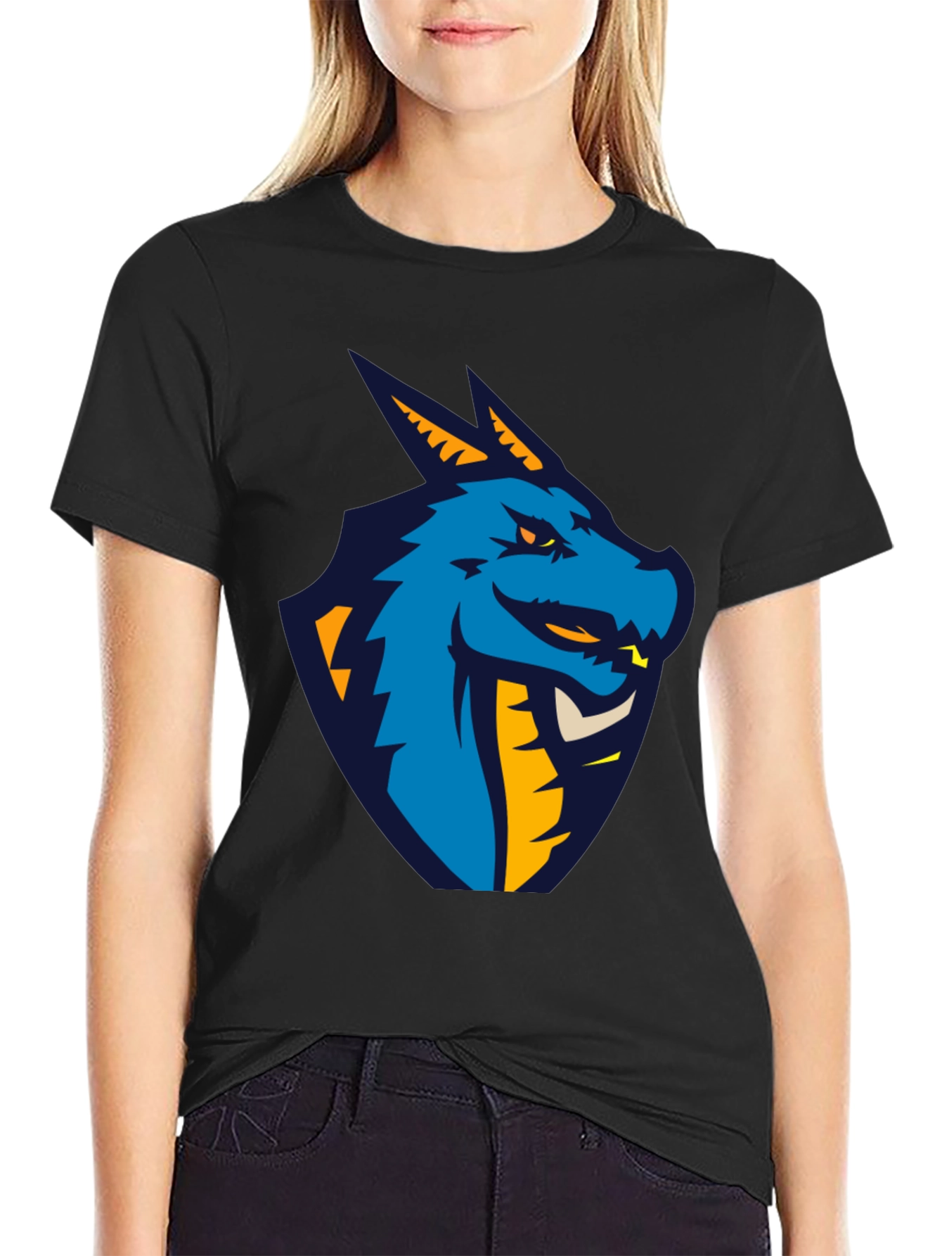 Dragon Graphic Black T-Shirt - Cool Design