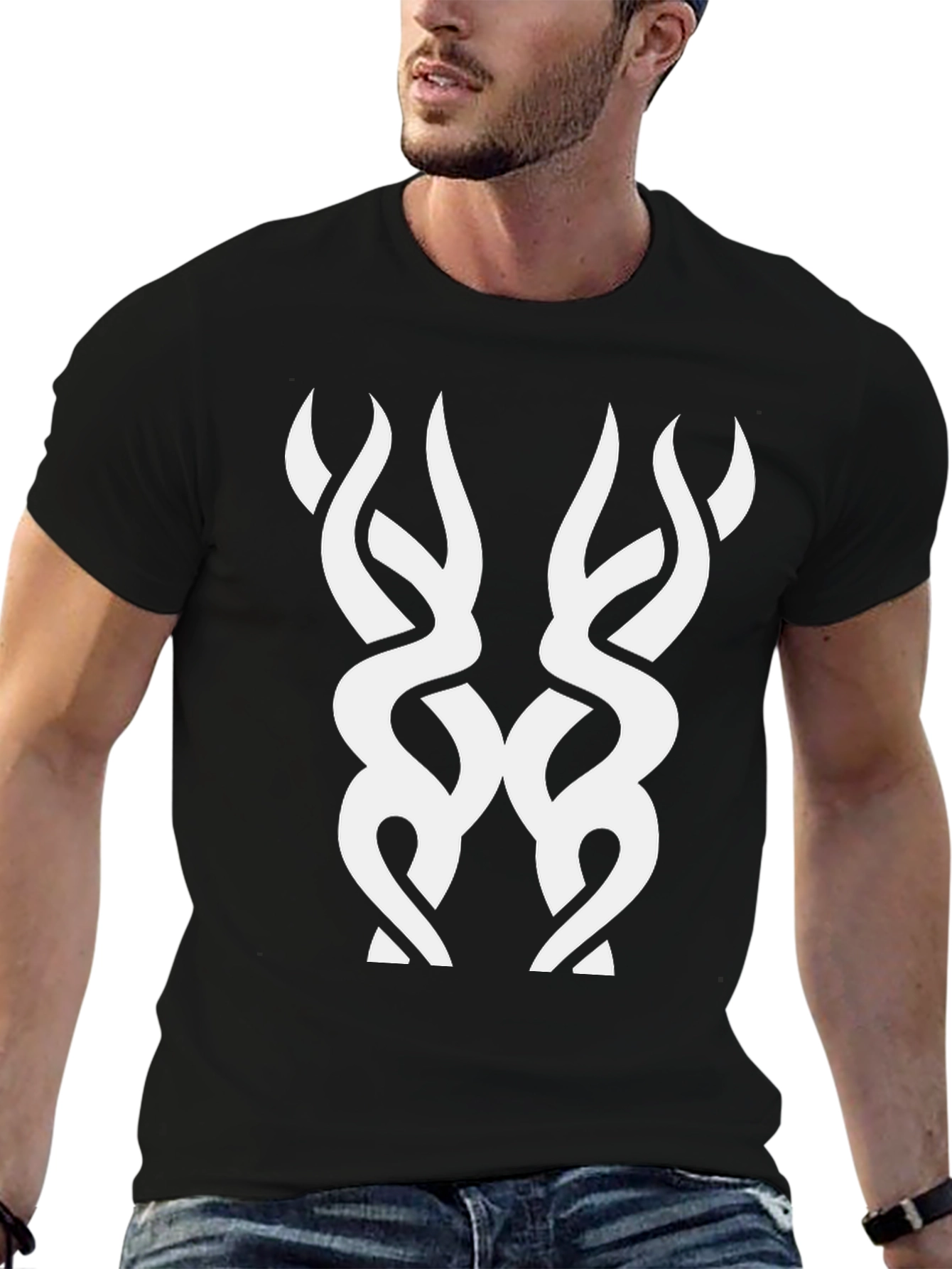 Abstract Graphic Tee - Mens Black T-Shirt