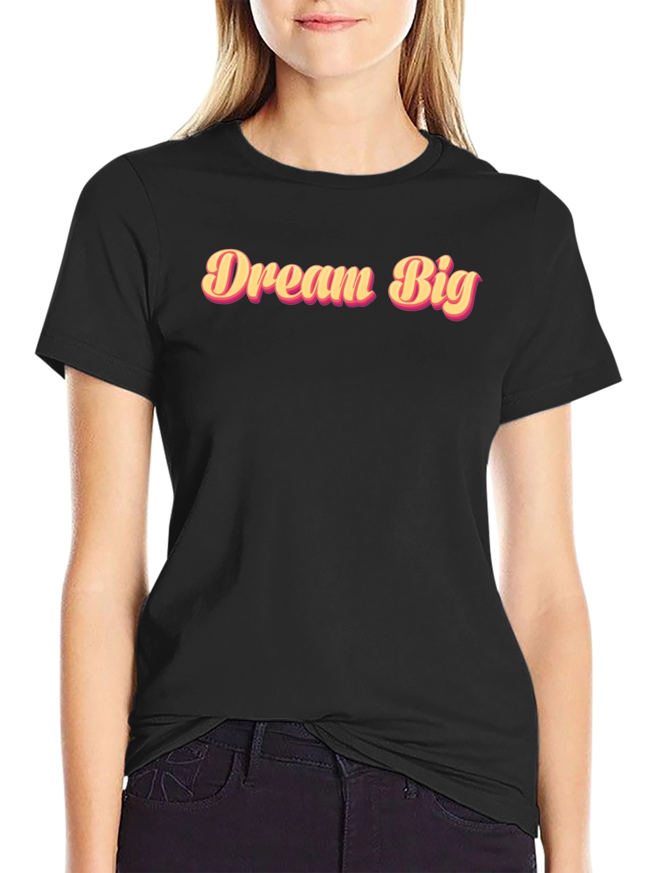 Dream Big Black Graphic Tee