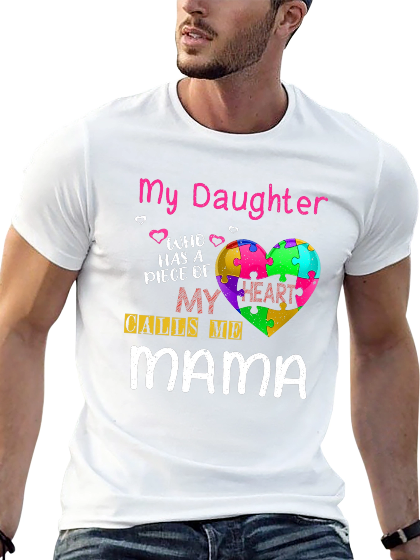 My Daughter Calls Me Mama Autism Awareness Tee