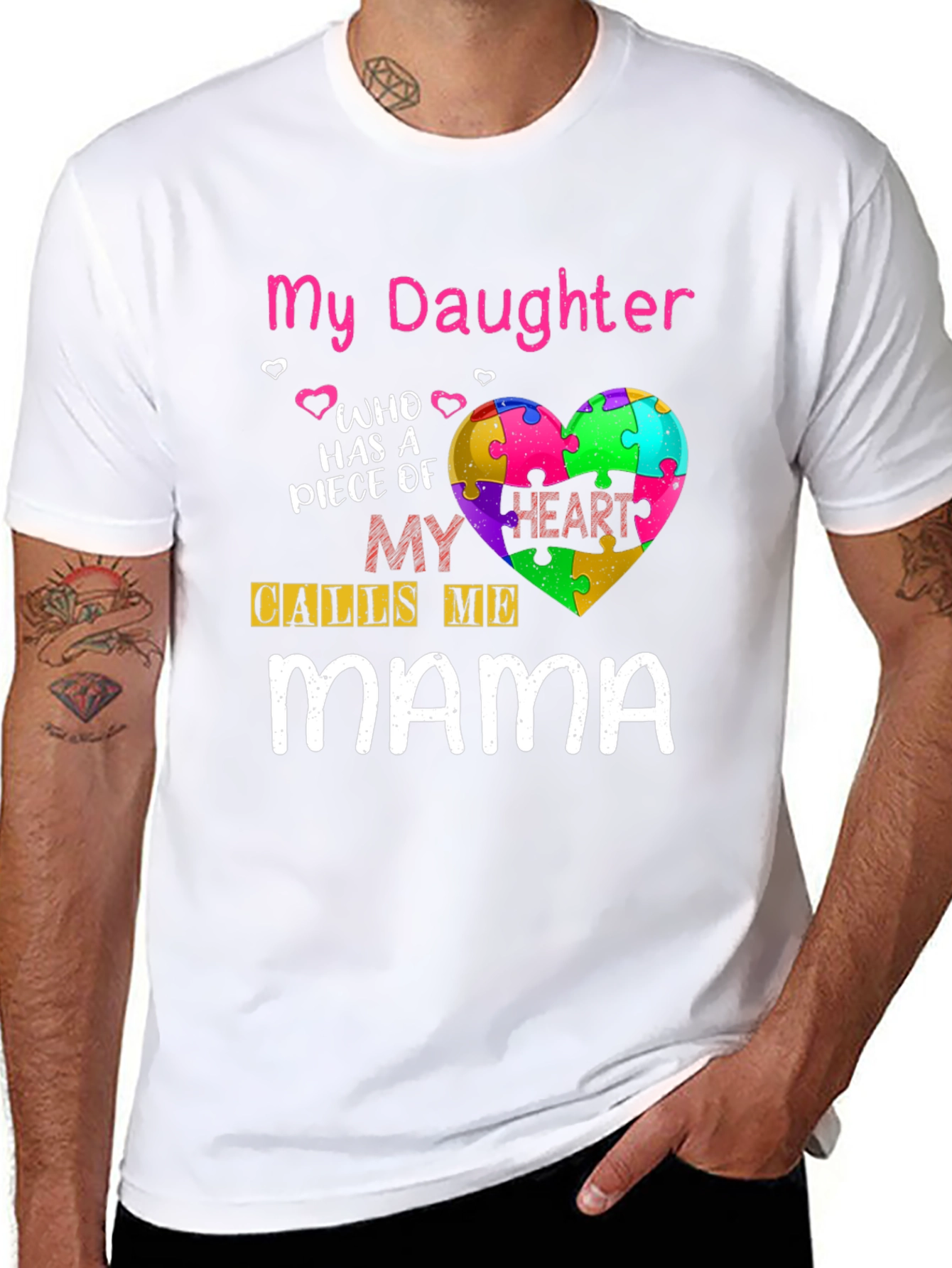 My Daughter Calls Me Mama Autism Awareness Tee