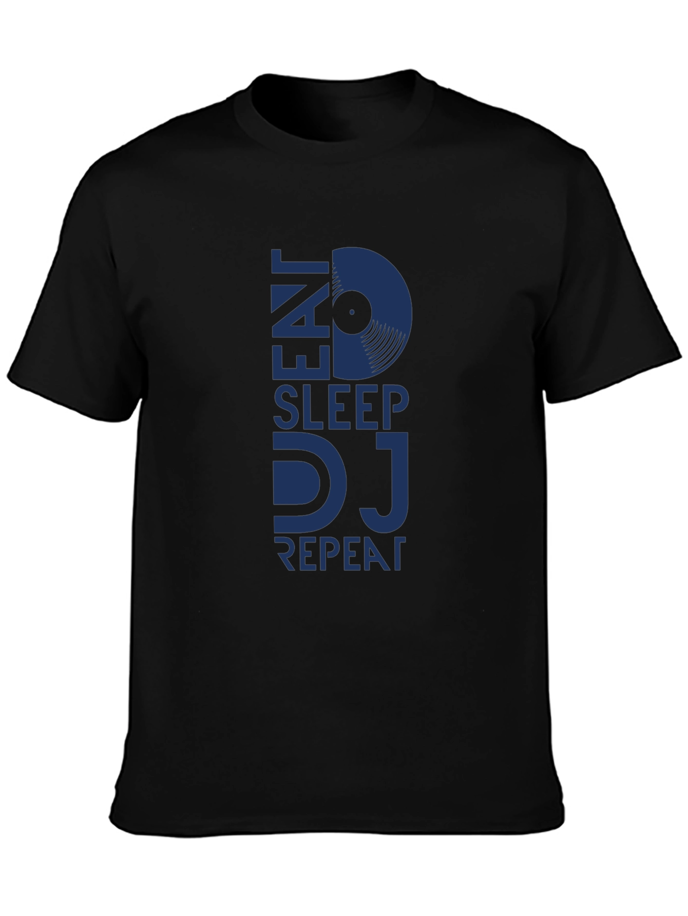 Eat Sleep DJ Repeat Black Graphic T-Shirt