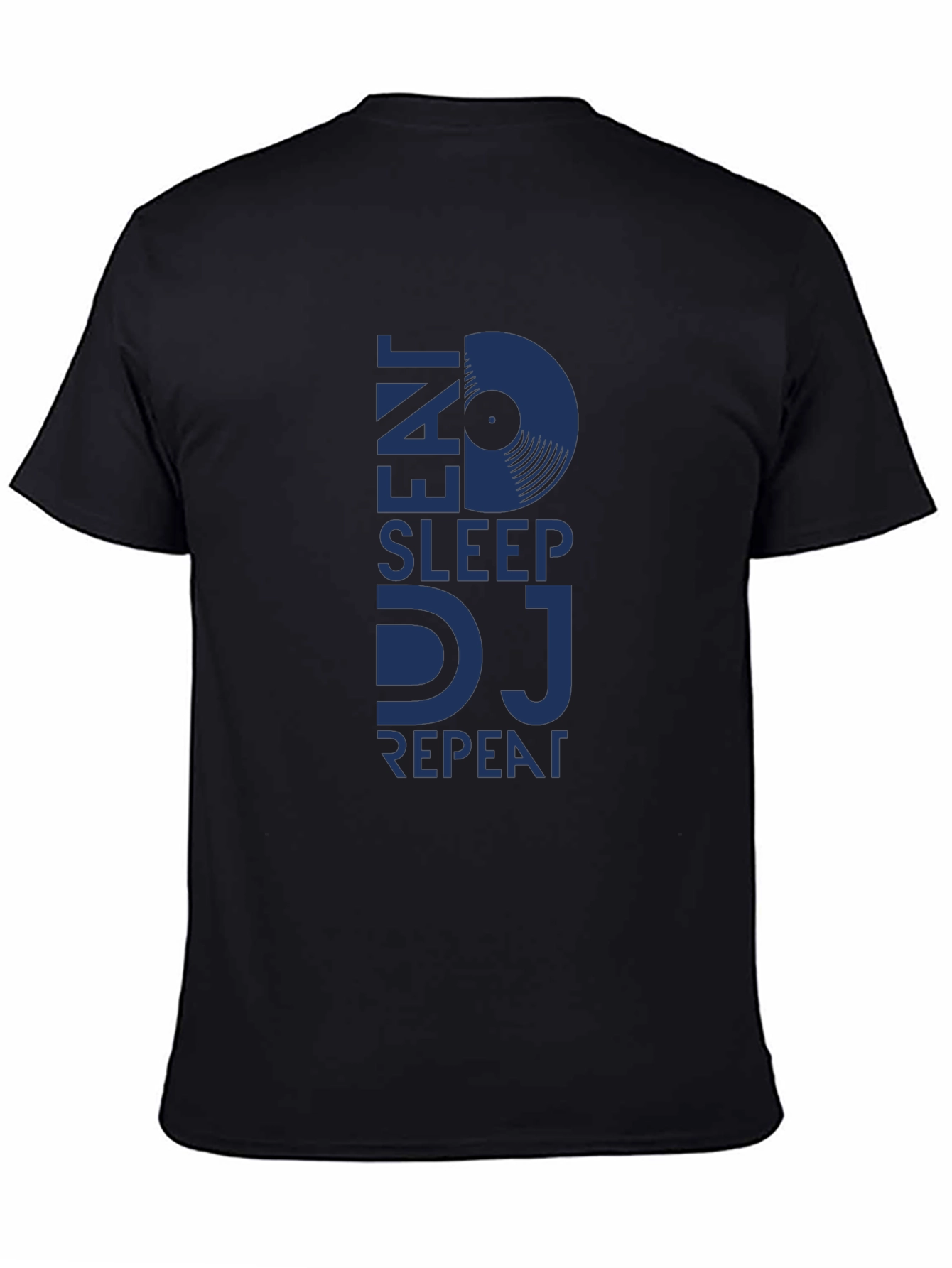 Eat Sleep DJ Repeat Black Graphic T-Shirt