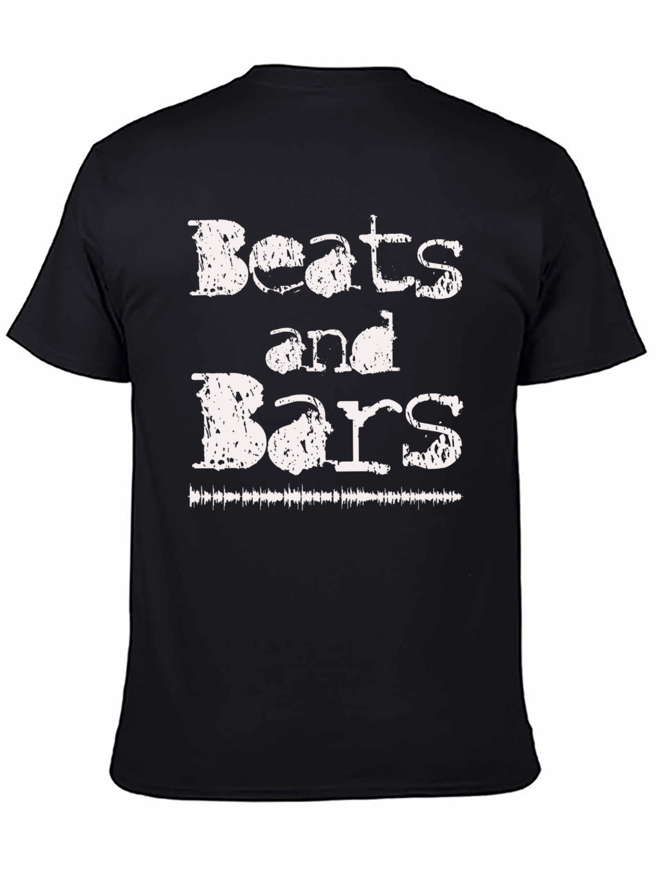 Beats and Bars Graphic Black T-Shirt