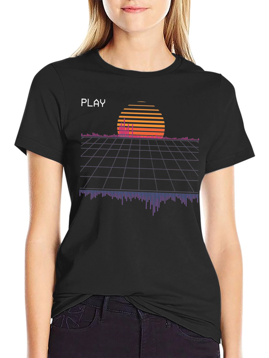 Retro Wave Graphic Tee - Synthwave Style