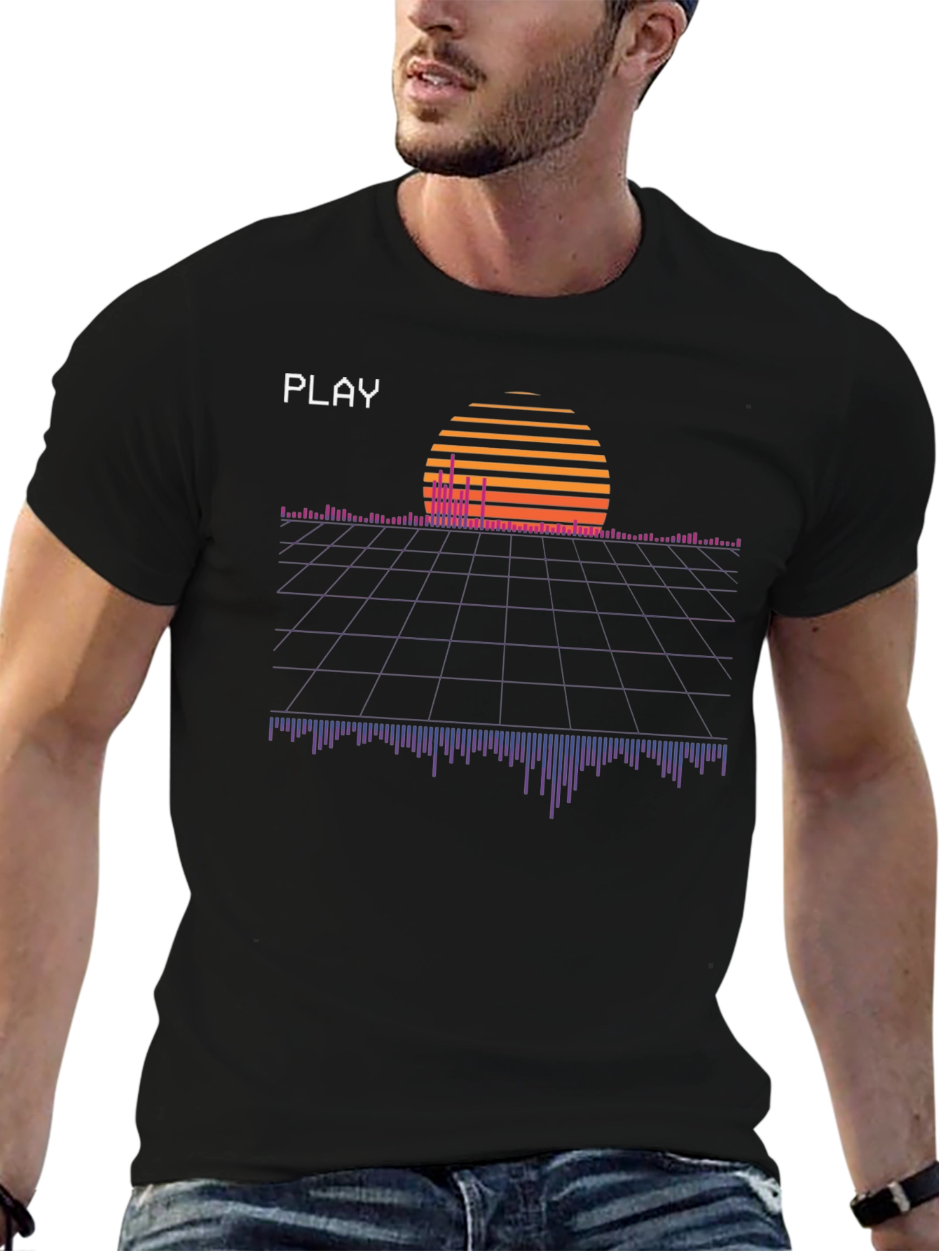 Retro Wave Graphic Tee - Synthwave Style