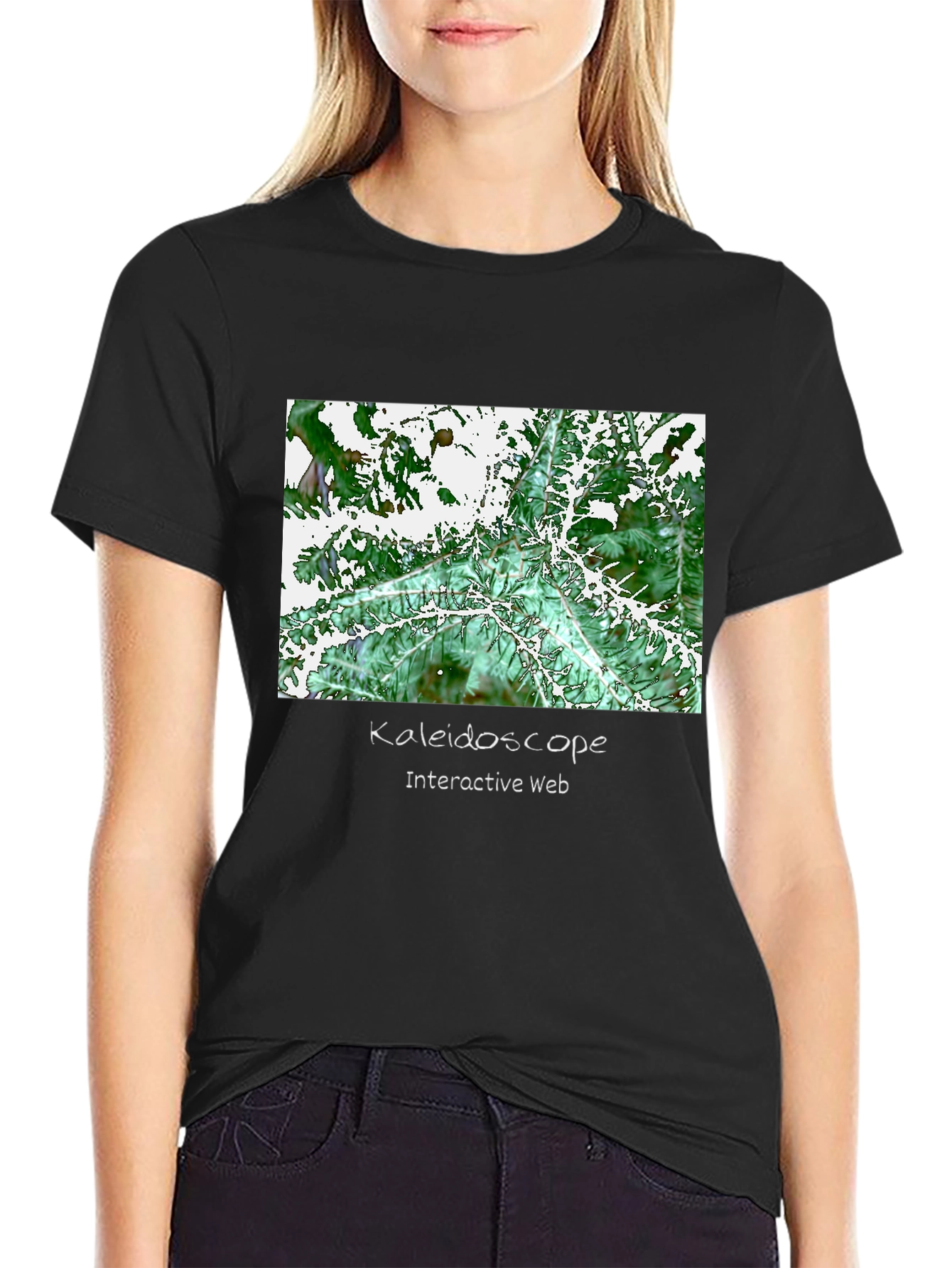 Kaleidoscope Interactive Web Black T-Shirt