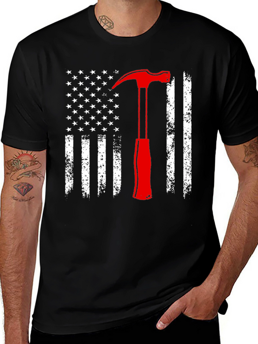 Patriotic Hammer Graphic T-Shirt