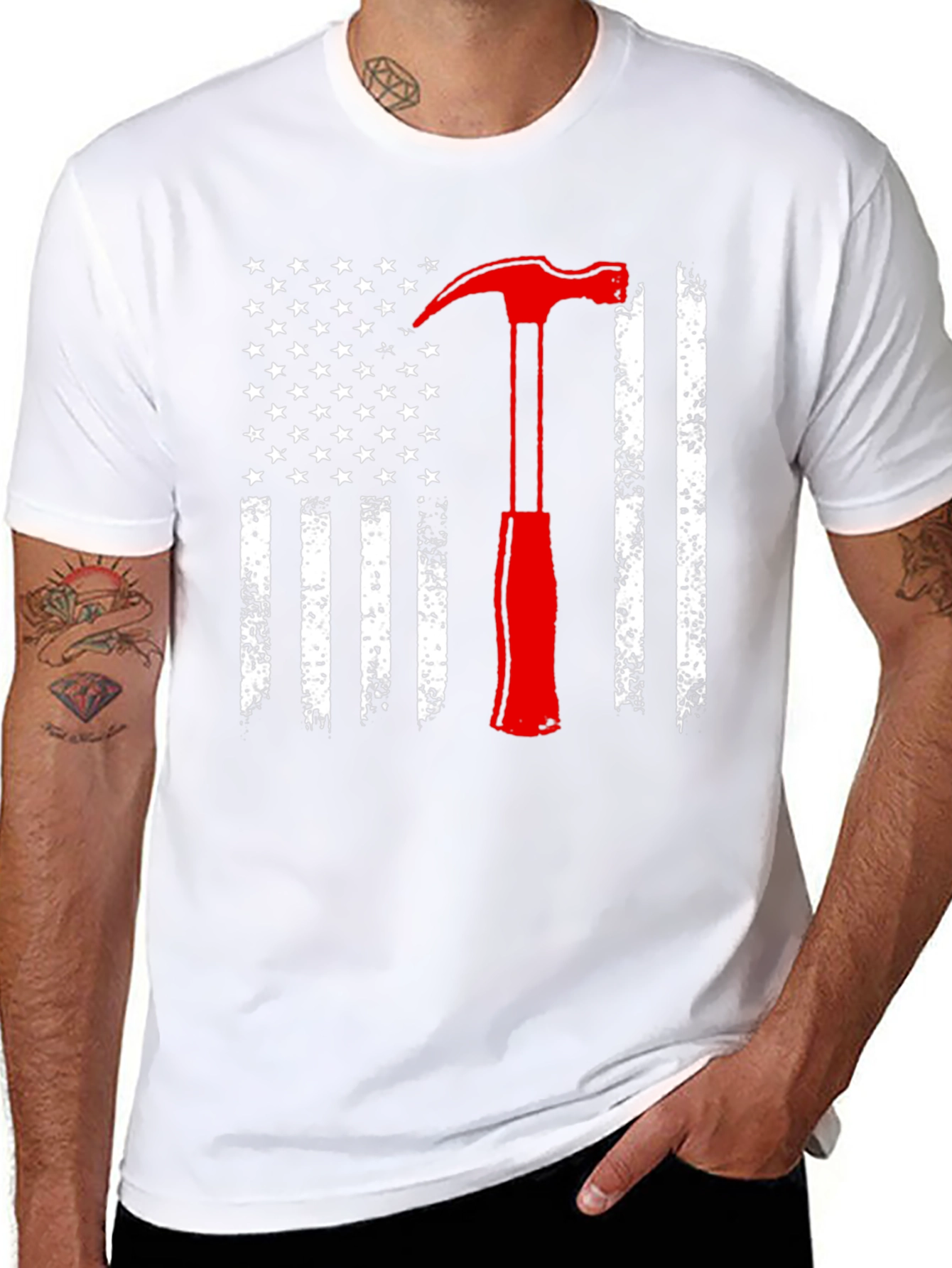 Patriotic Hammer Graphic T-Shirt