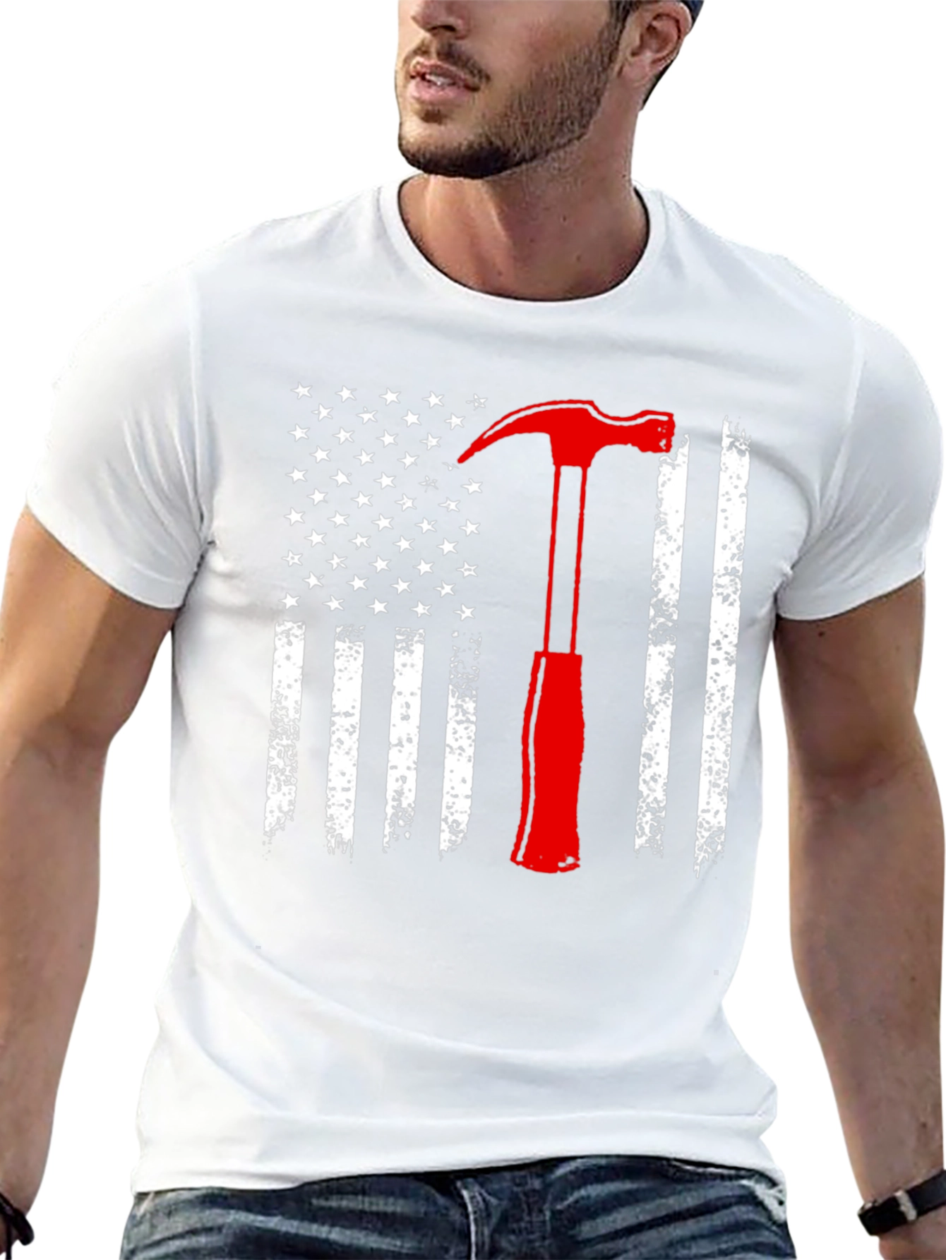 Patriotic Hammer Graphic T-Shirt