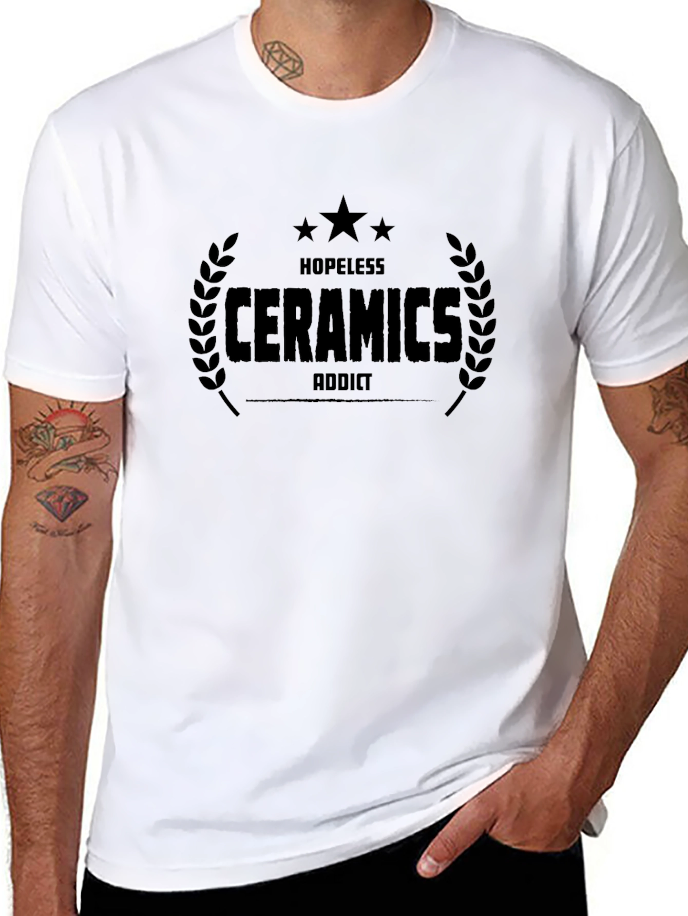 Hopeless Ceramics Addict Black Graphic Tee