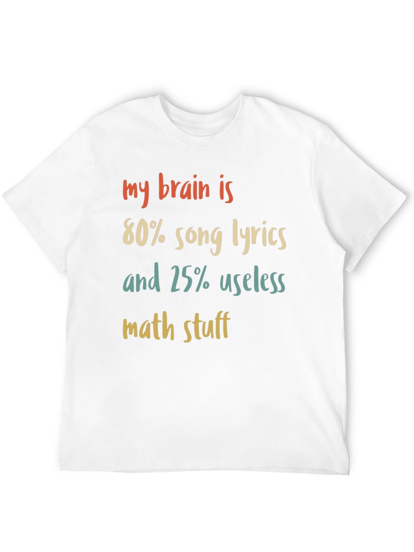 My Brain is 80% Song Lyrics Funny T-Shirt