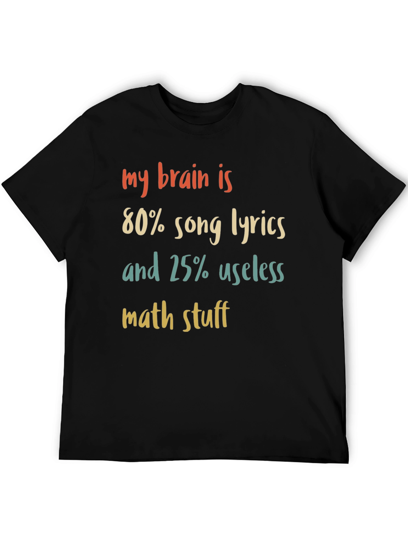 My Brain is 80% Song Lyrics Funny T-Shirt