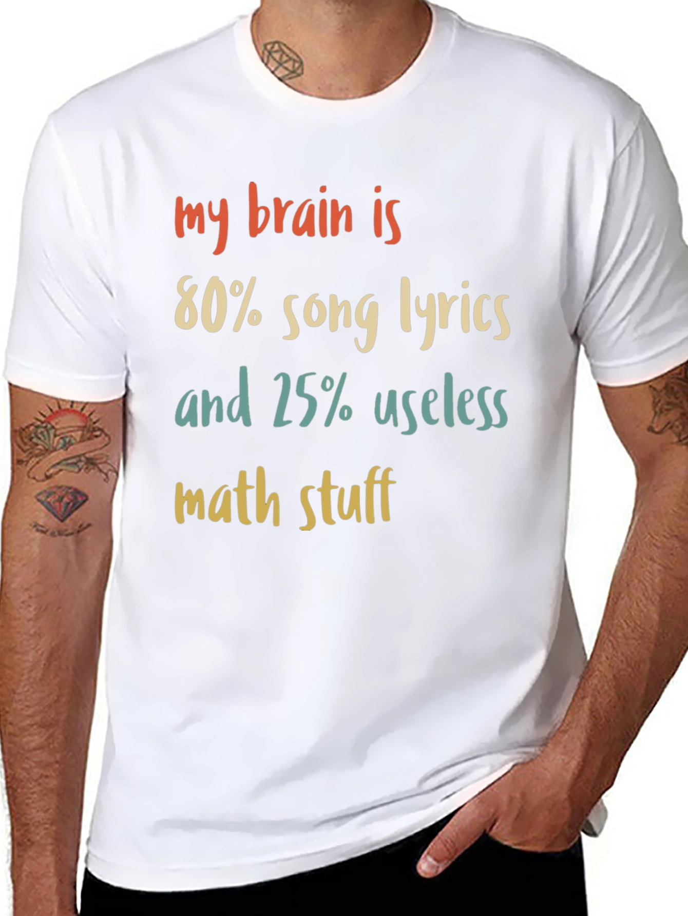 My Brain is 80% Song Lyrics Funny T-Shirt