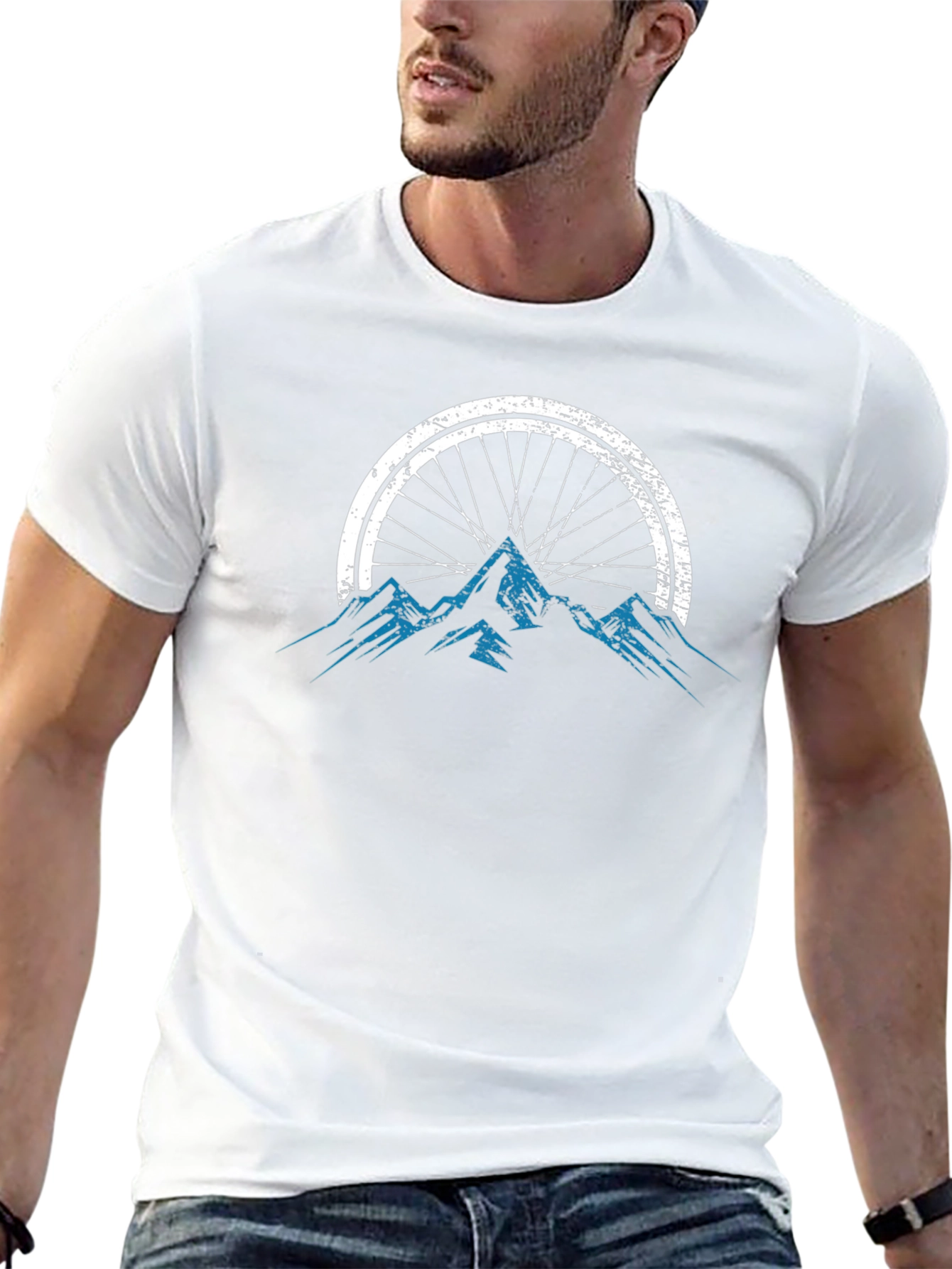 Mountain Bike Wheel Graphic Tee - Black