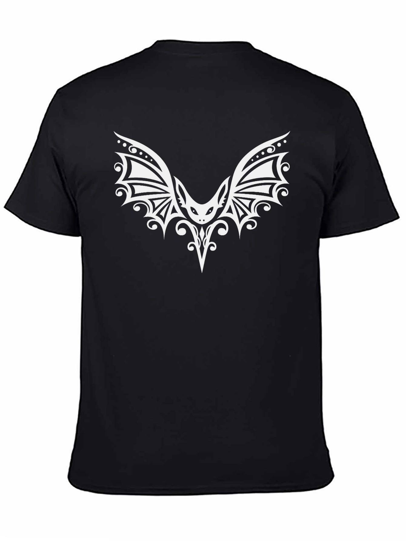 Tribal Bat Graphic Black T-Shirt