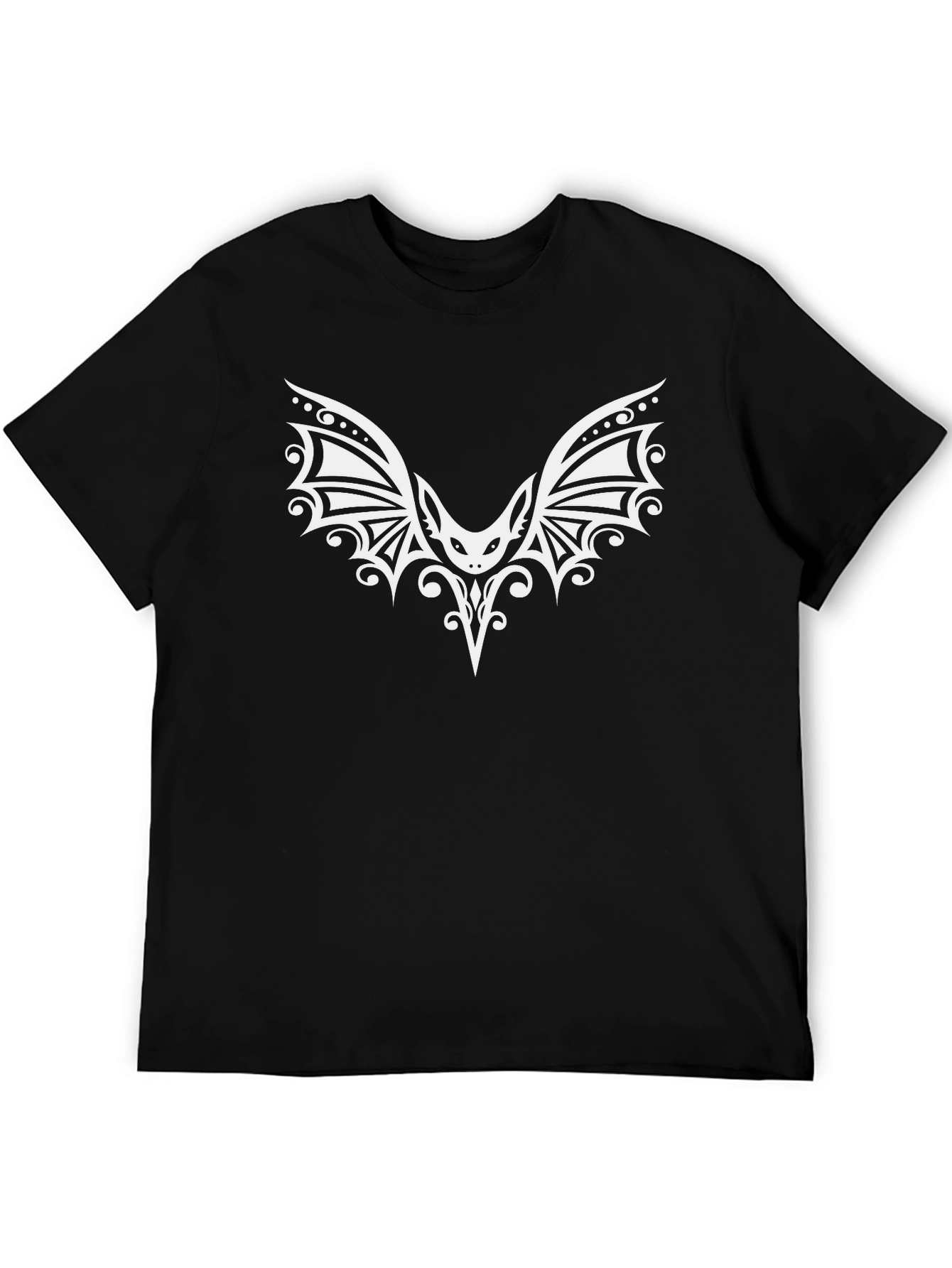 Tribal Bat Graphic Black T-Shirt