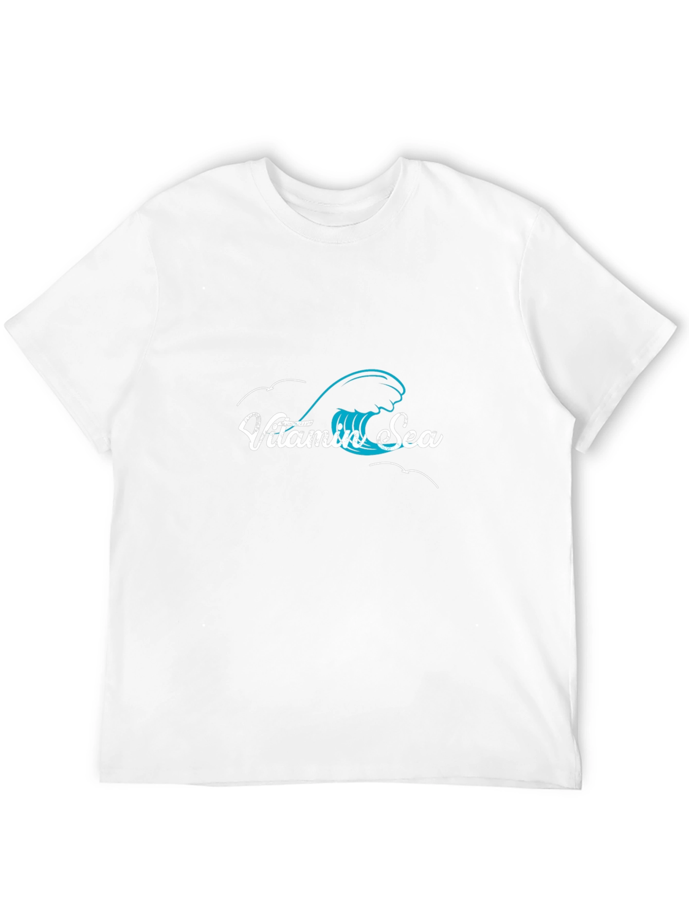 Vitamin Sea Black Graphic Tee - Ocean Wave Design