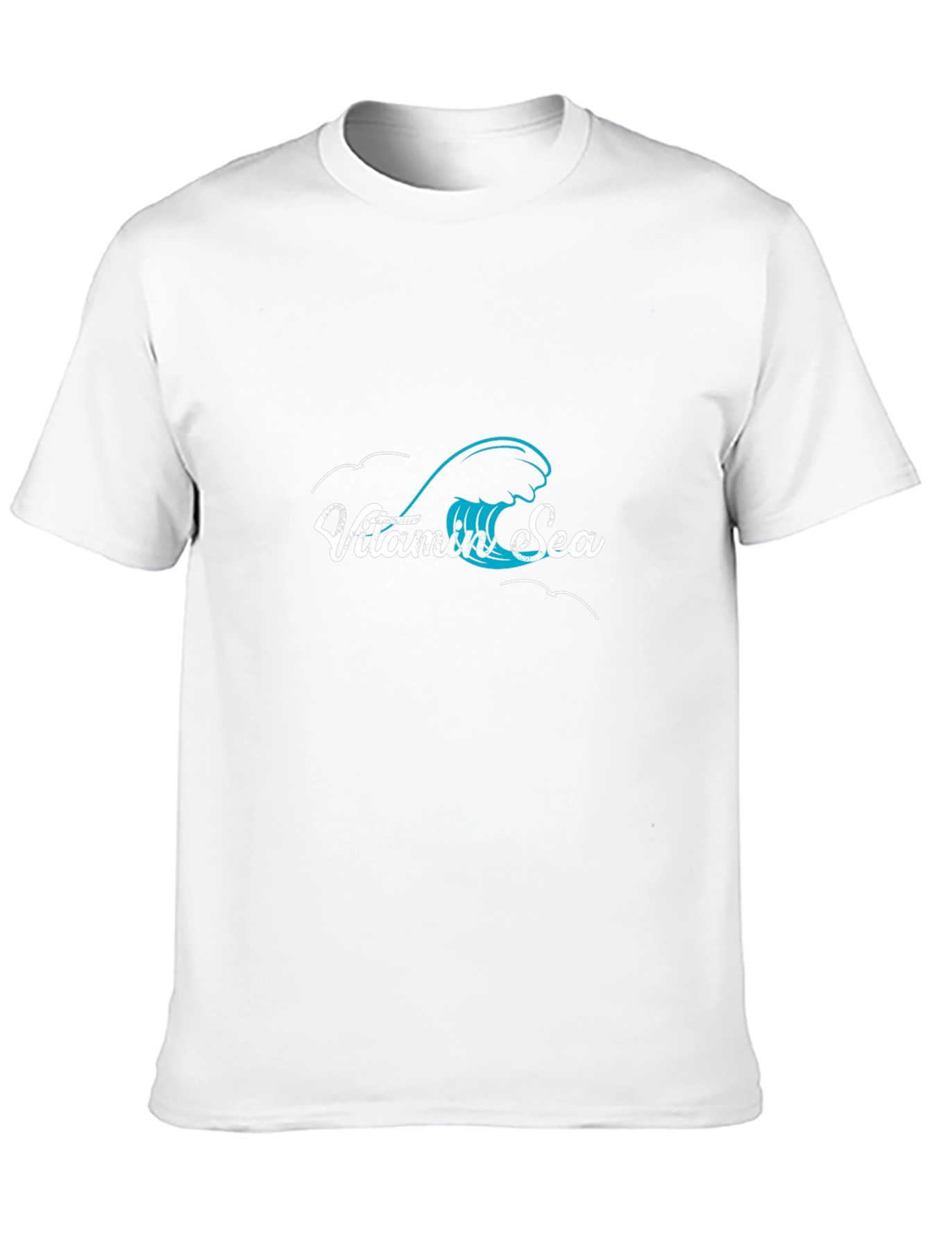 Vitamin Sea Black Graphic Tee - Ocean Wave Design