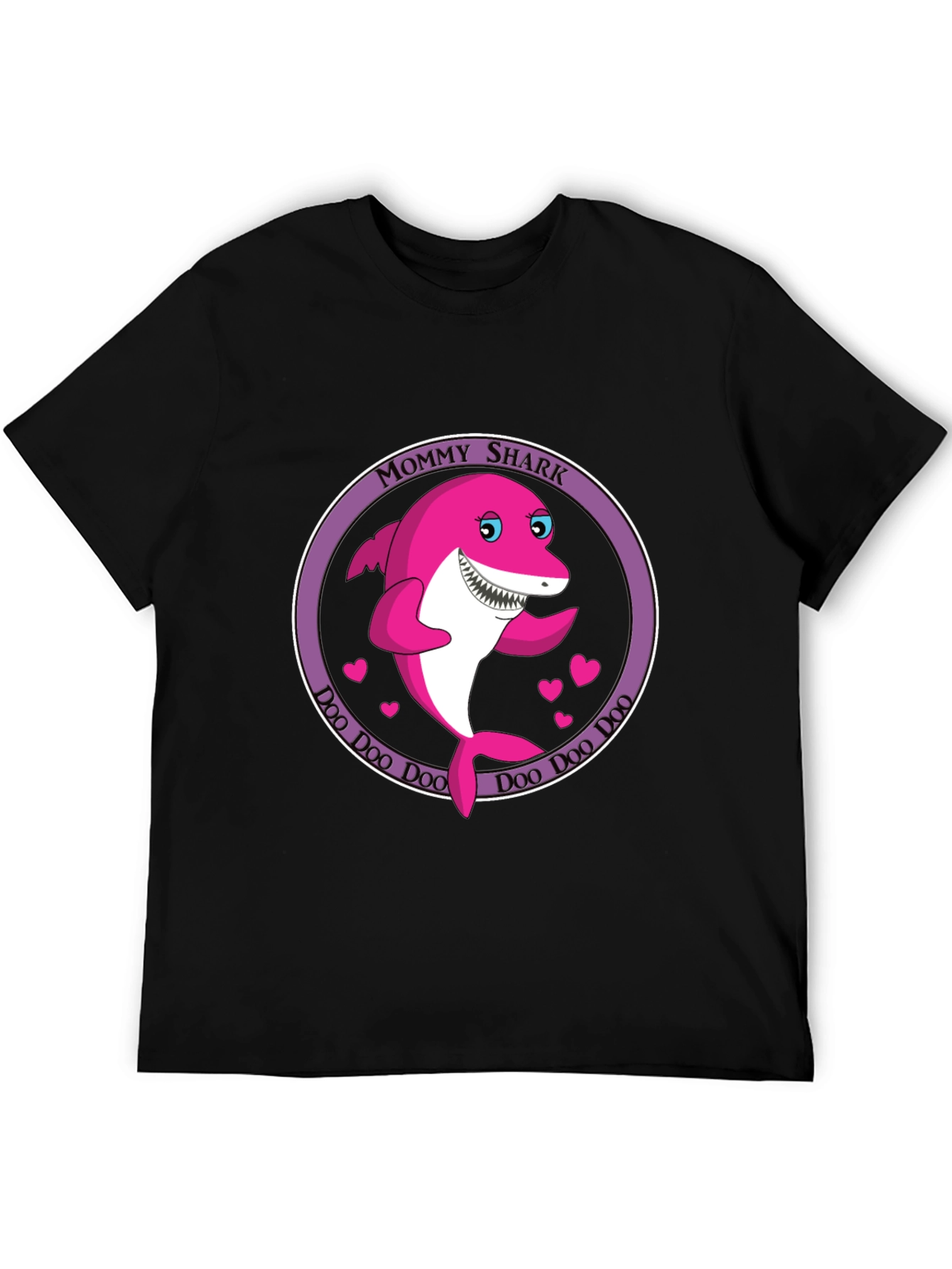 Mommy Shark Doo Doo Doo Black T-Shirt