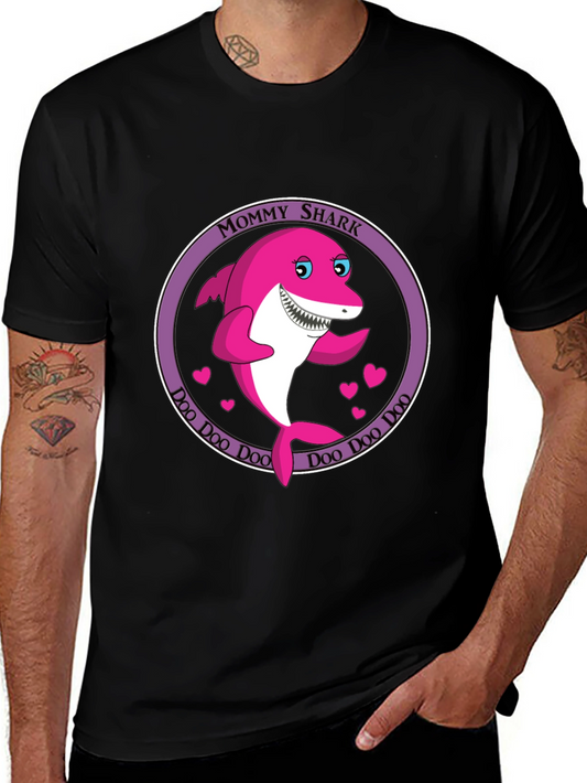 Mommy Shark Doo Doo Doo Black T-Shirt