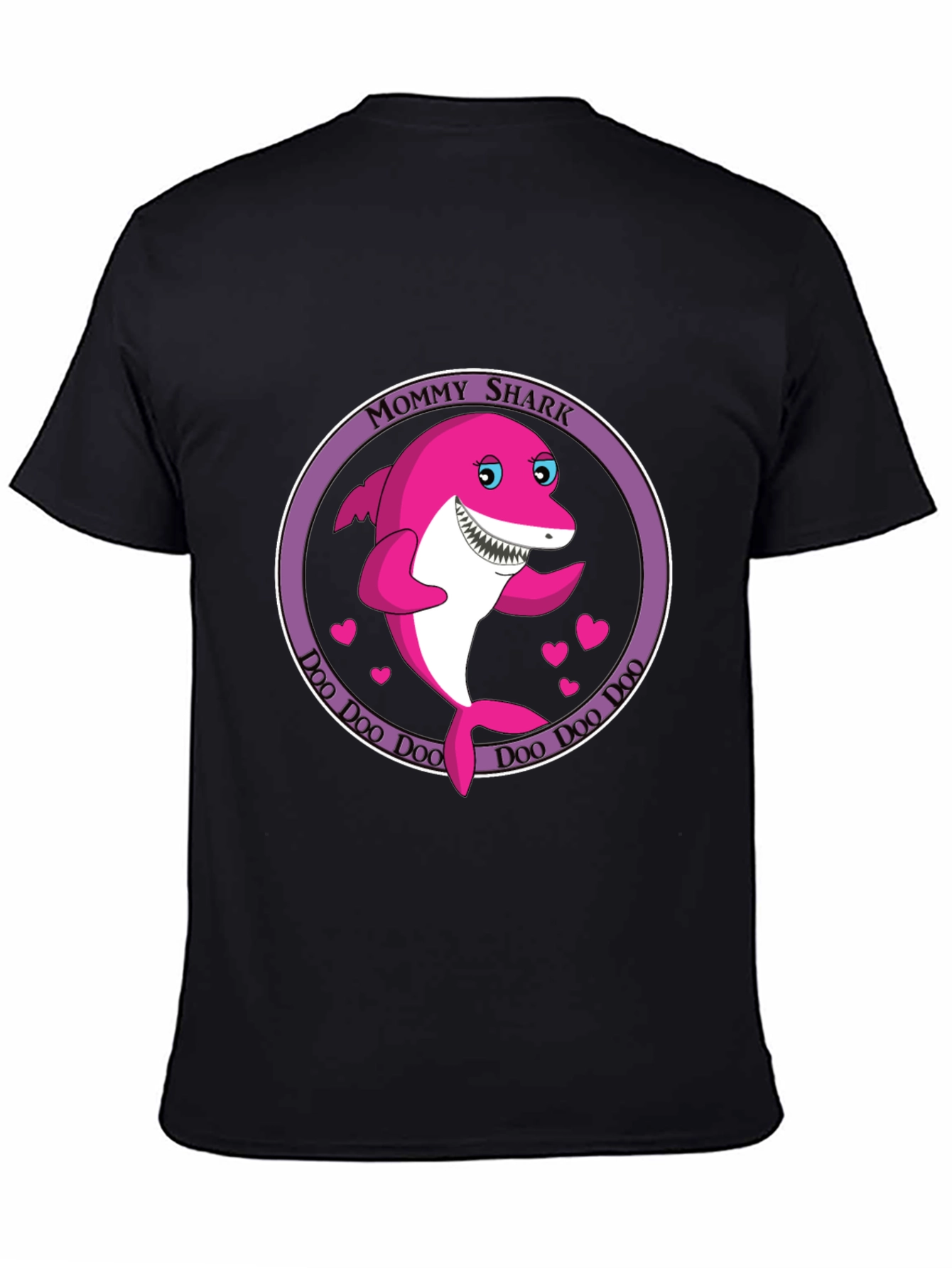 Mommy Shark Doo Doo Doo Black T-Shirt