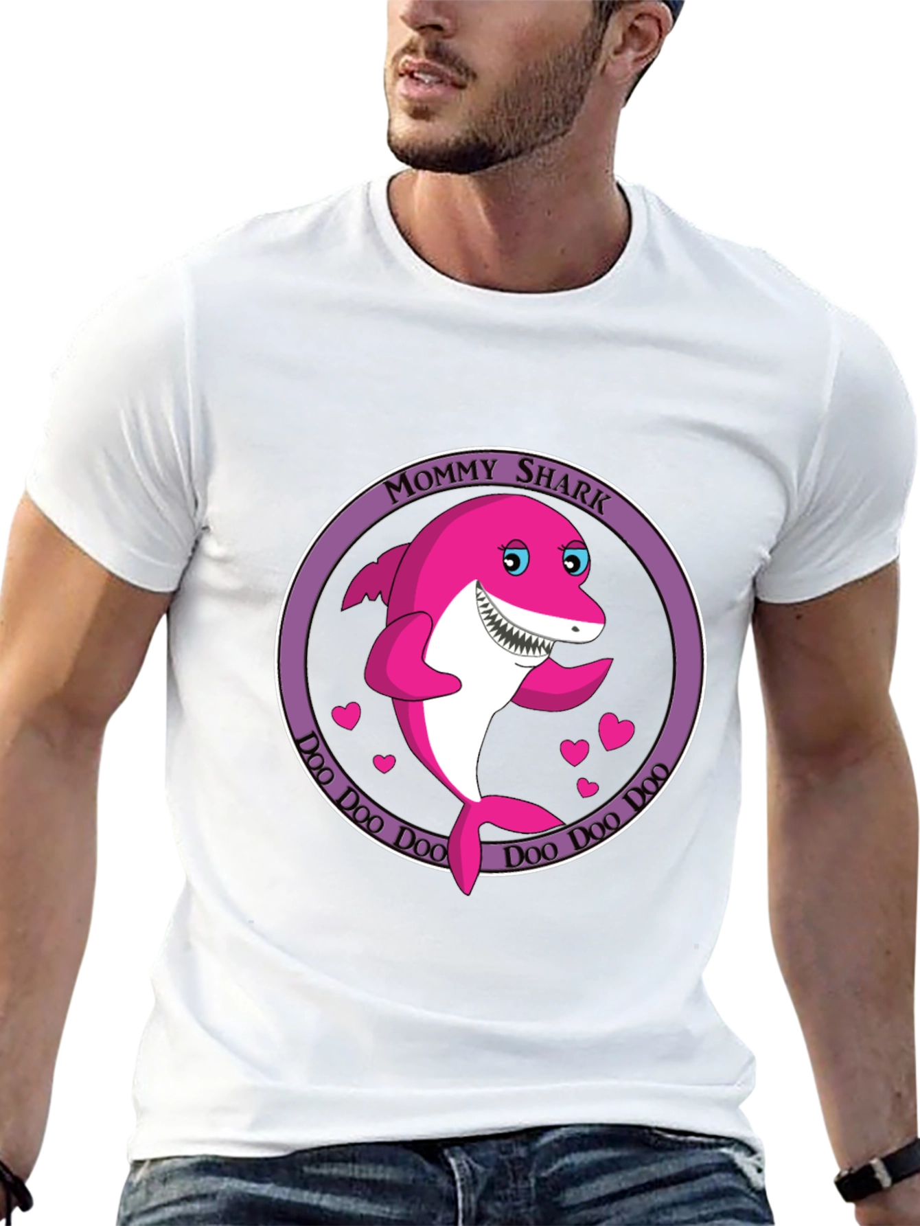 Mommy Shark Doo Doo Doo Black T-Shirt