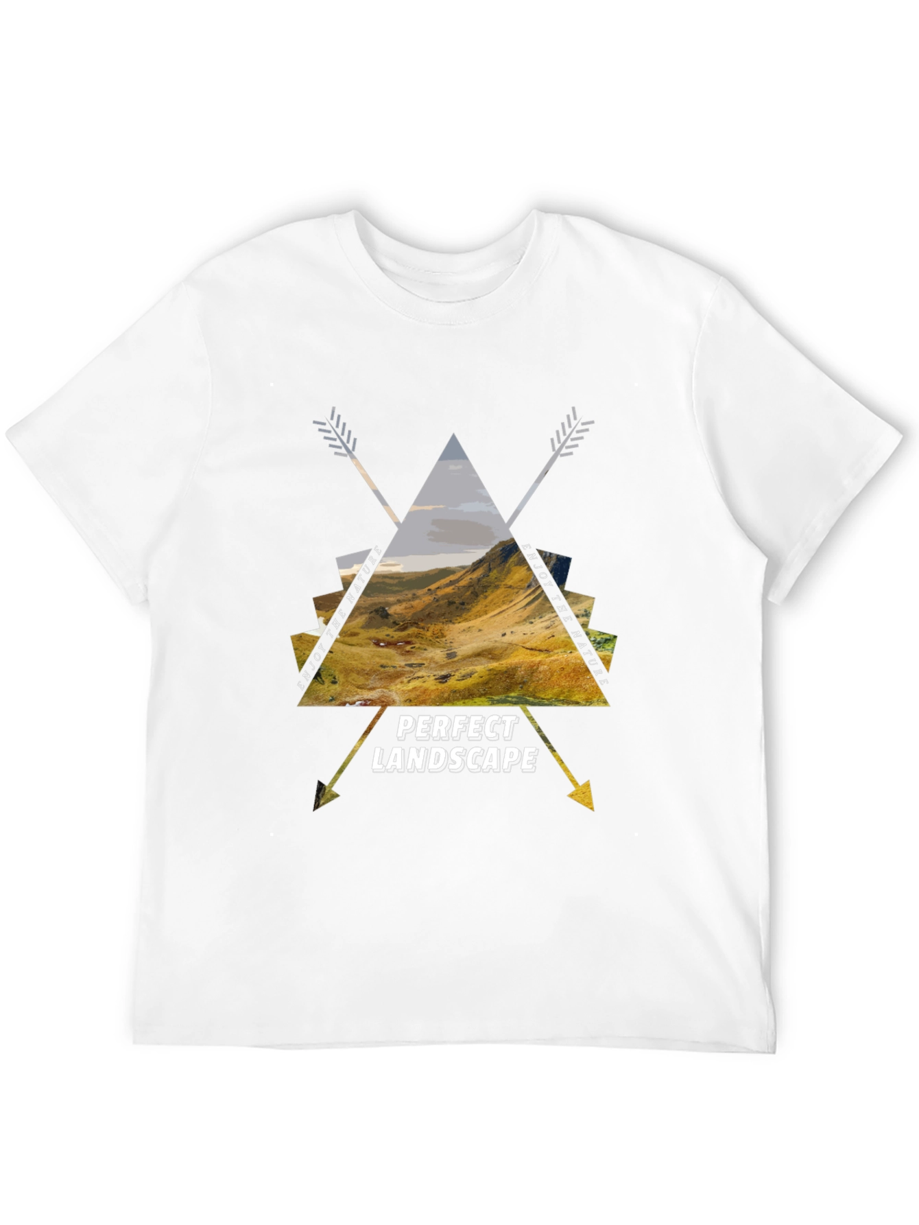 Nature Landscape Graphic Tee - Mens Casual Shirt