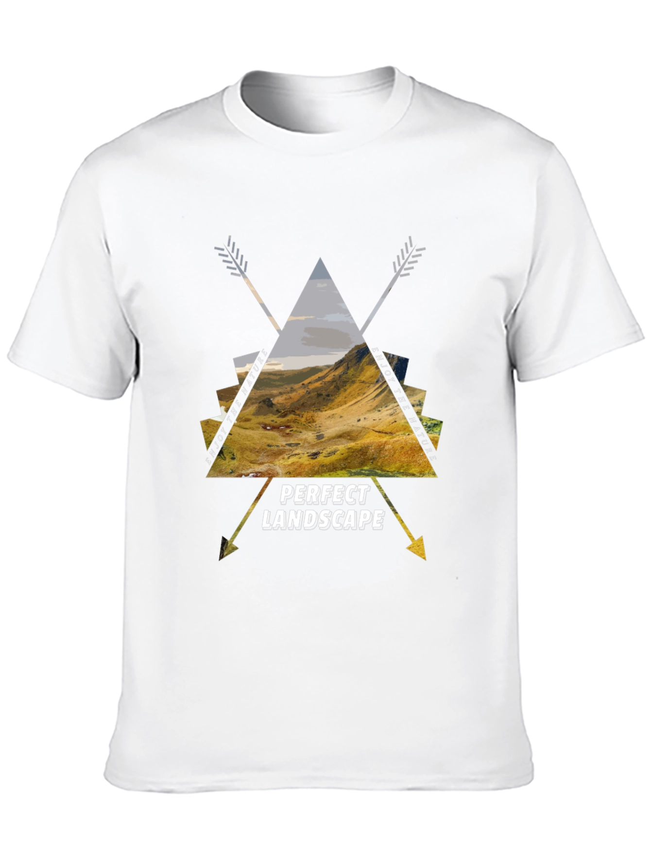 Nature Landscape Graphic Tee - Mens Casual Shirt