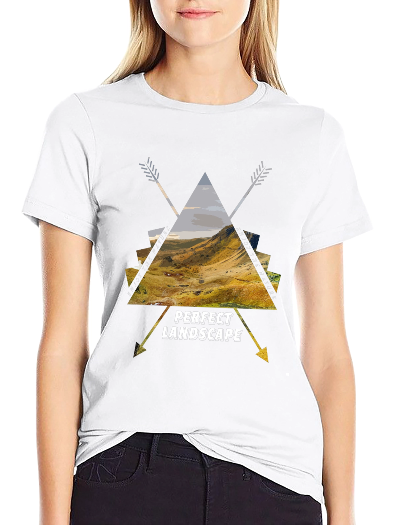 Nature Landscape Graphic Tee - Mens Casual Shirt