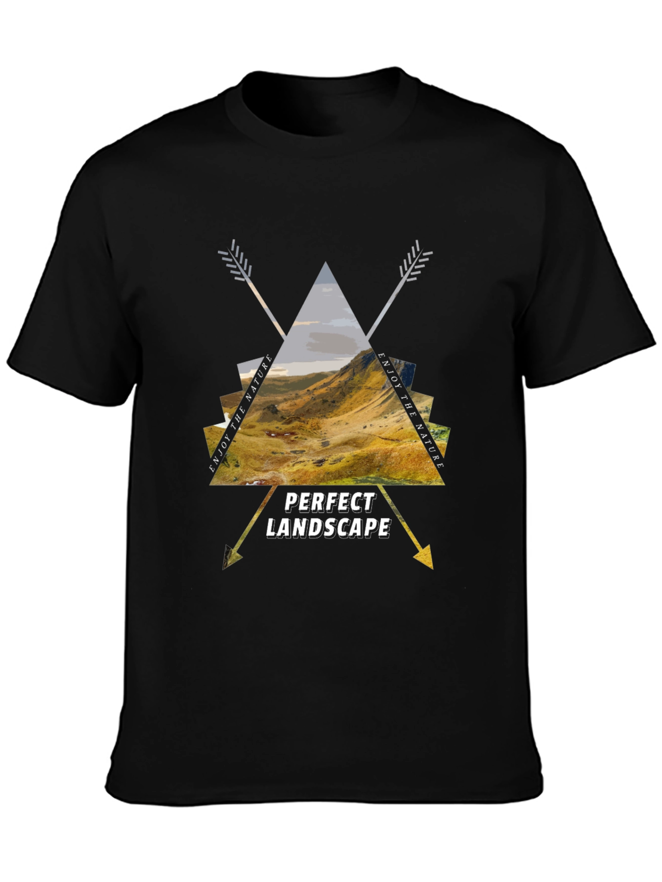 Nature Landscape Graphic Tee - Mens Casual Shirt