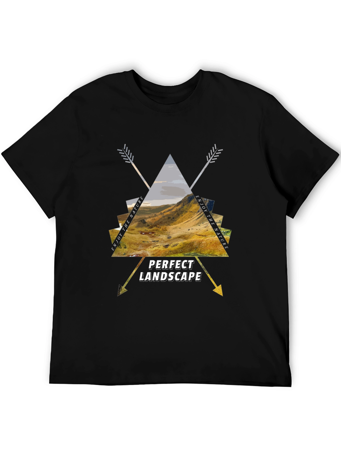 Nature Landscape Graphic Tee - Mens Casual Shirt