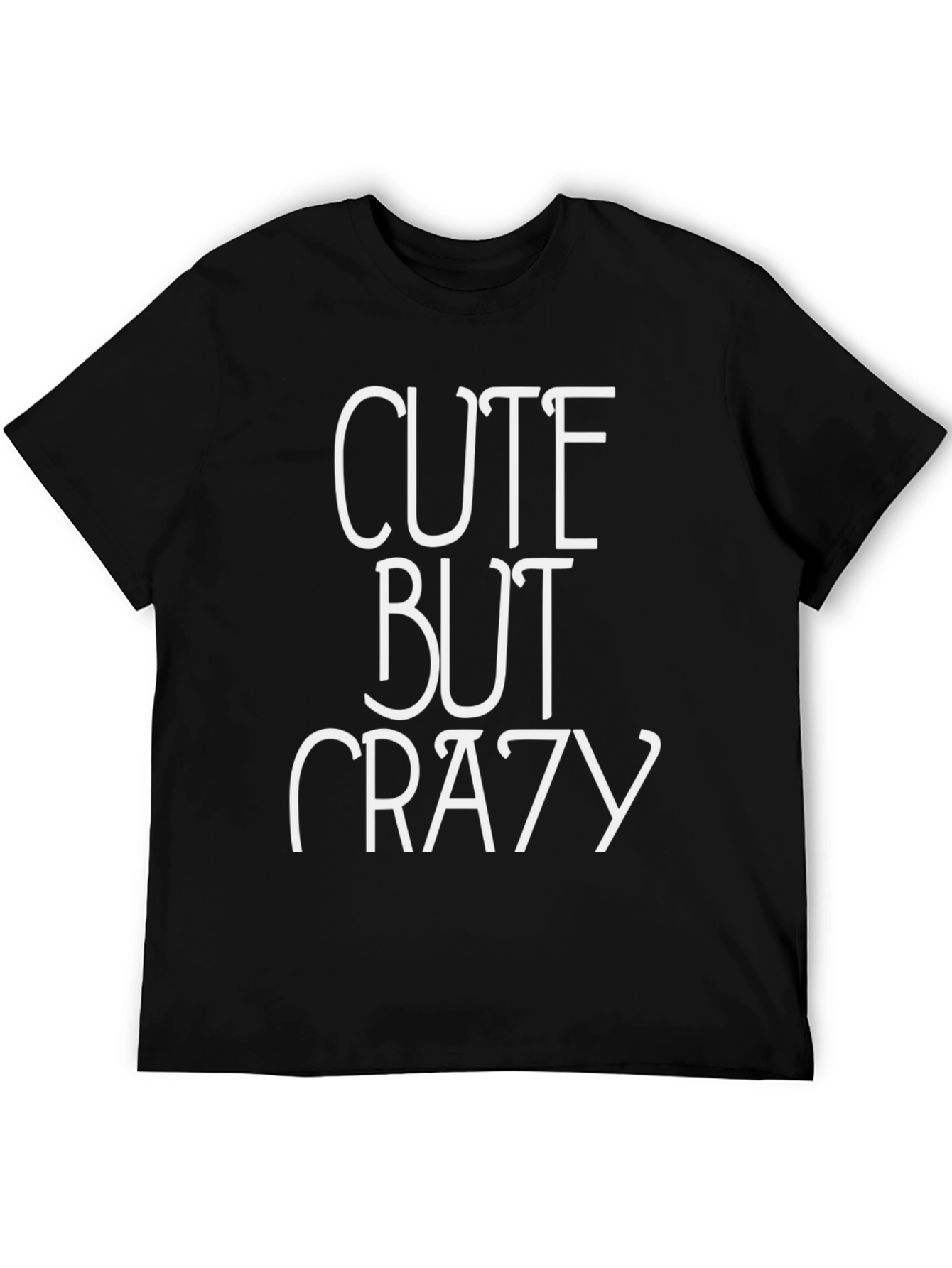 Cute But Crazy Graphic Tee - Mens Black T-Shirt