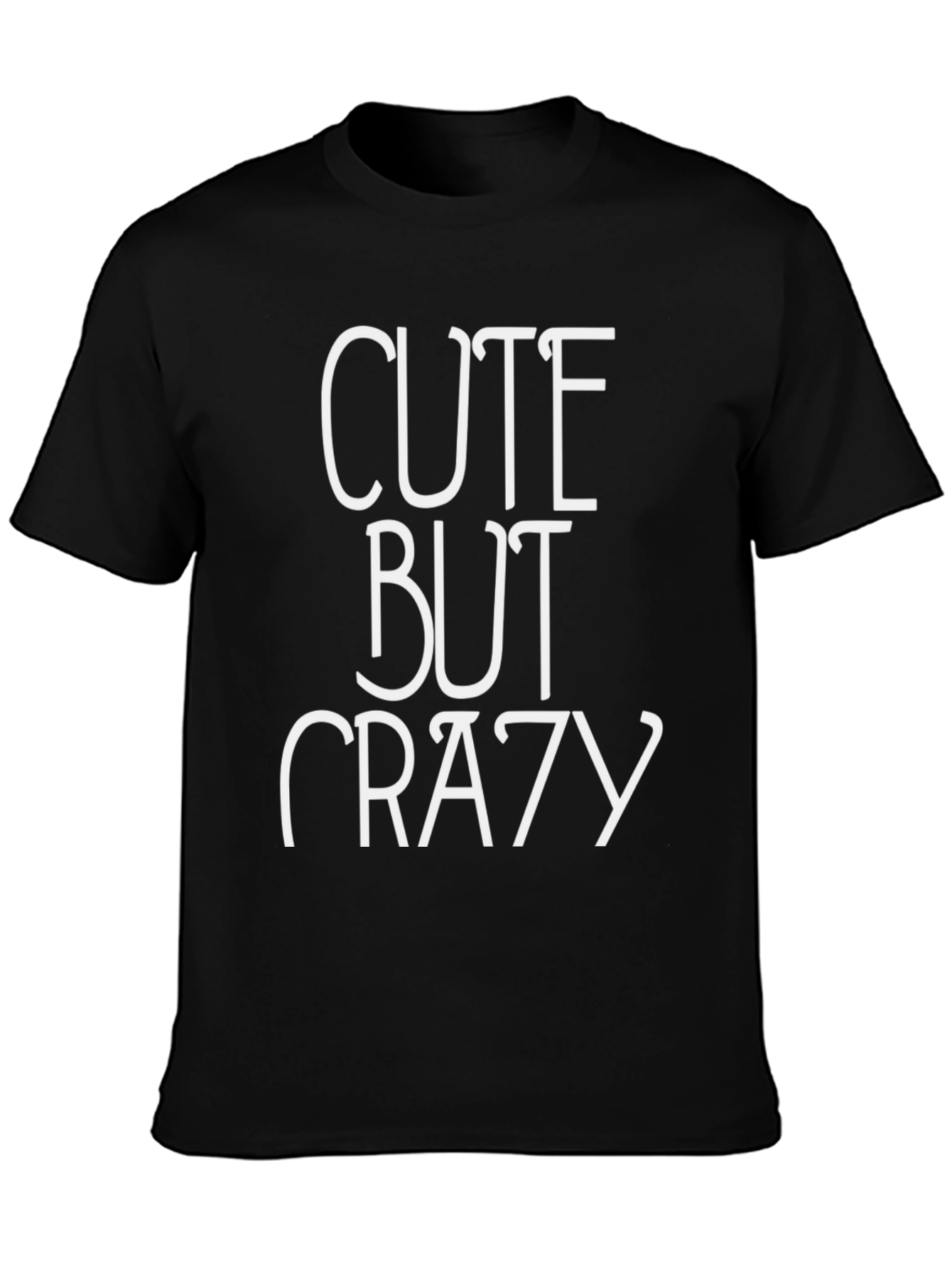 Cute But Crazy Graphic Tee - Mens Black T-Shirt