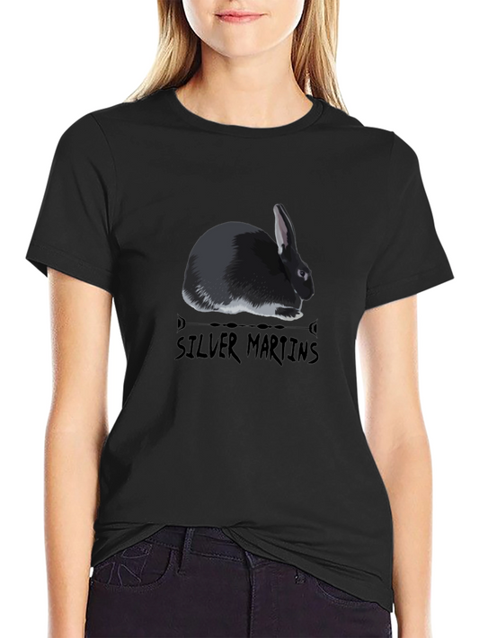 Silver Martens Rabbit Graphic Tee