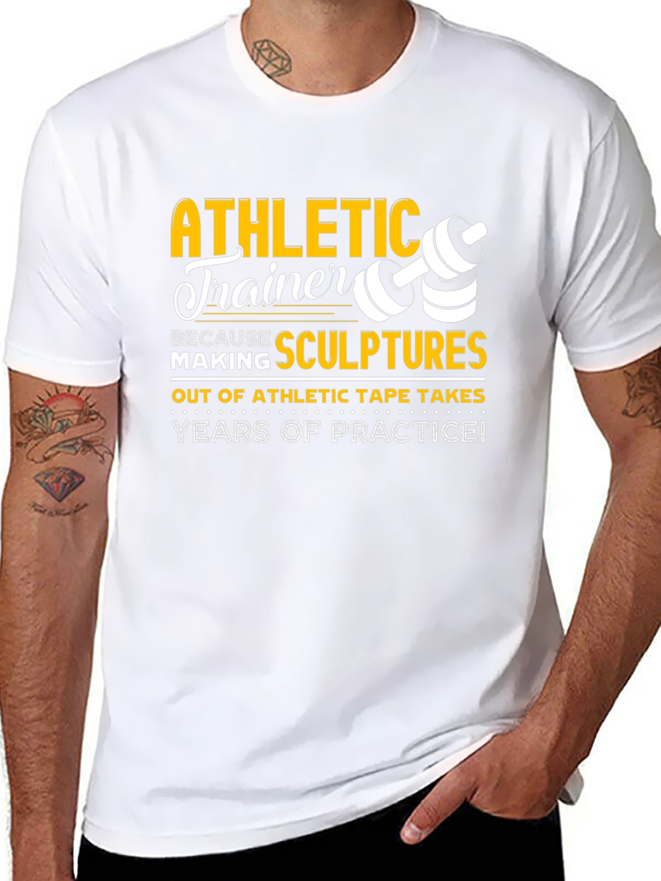 Athletic Trainer Sculpture Black T-Shirt