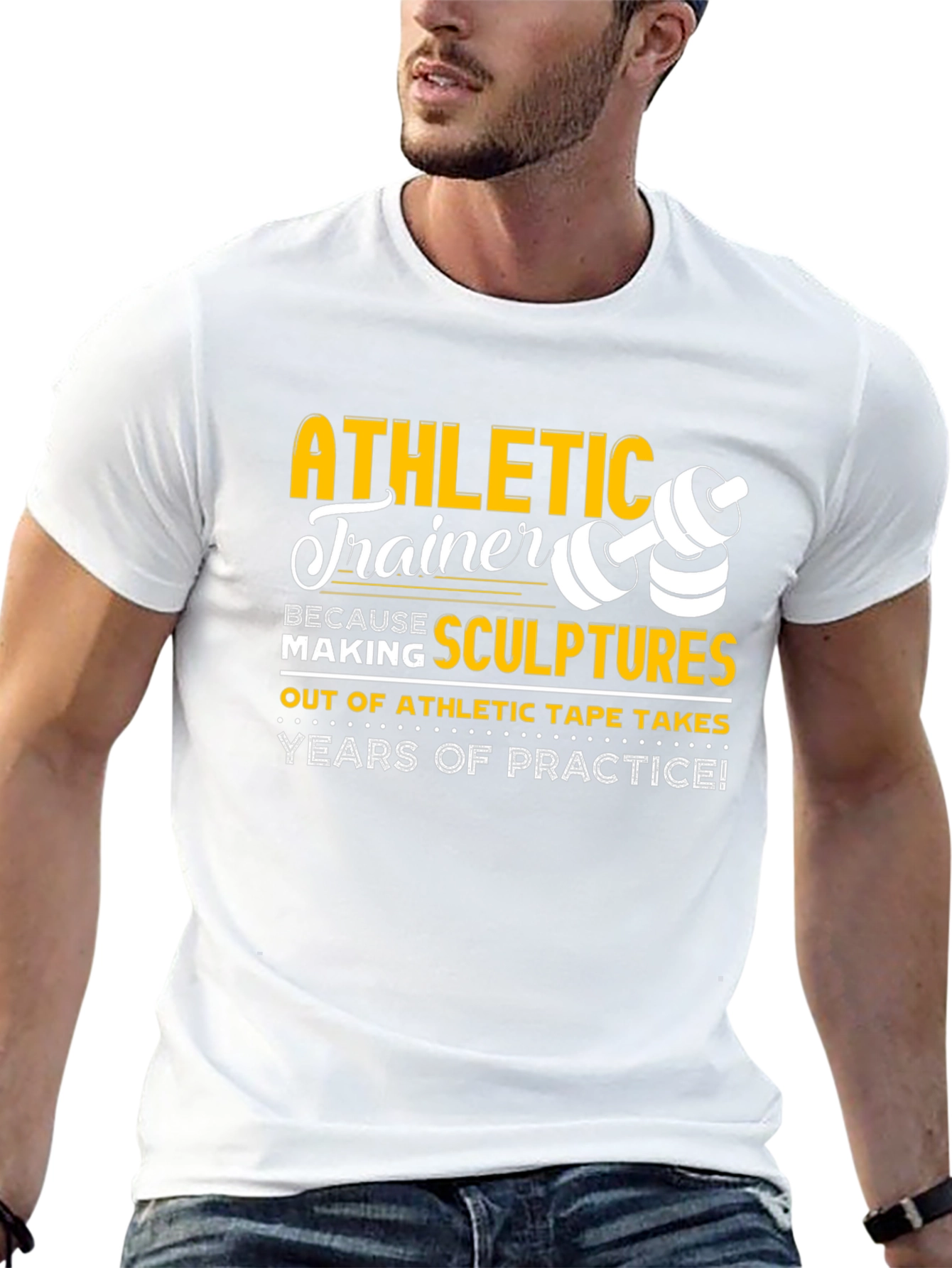 Athletic Trainer Sculpture Black T-Shirt