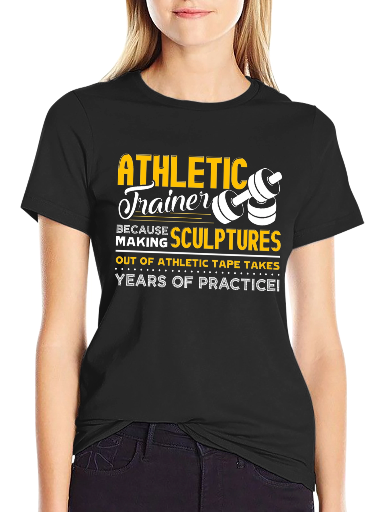 Athletic Trainer Sculpture Black T-Shirt