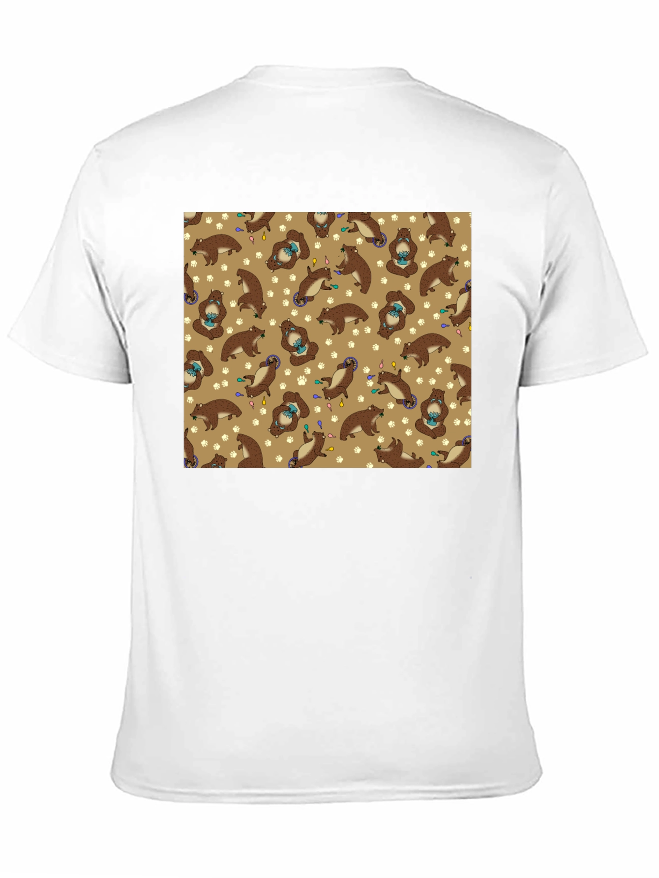 Funny Otter Pattern Black T-Shirt