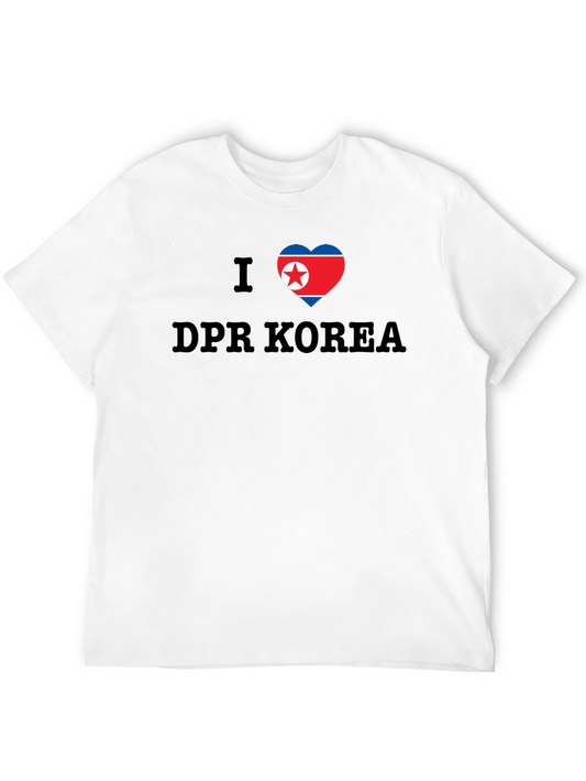 I Love DPR Korea T-Shirt - North Korean Flag Heart Design