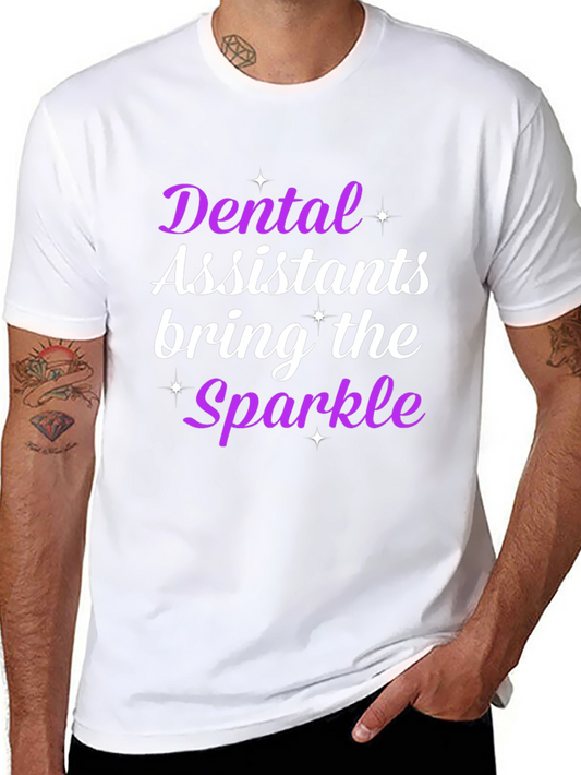 Dental Assistant Sparkle T-Shirt - Black