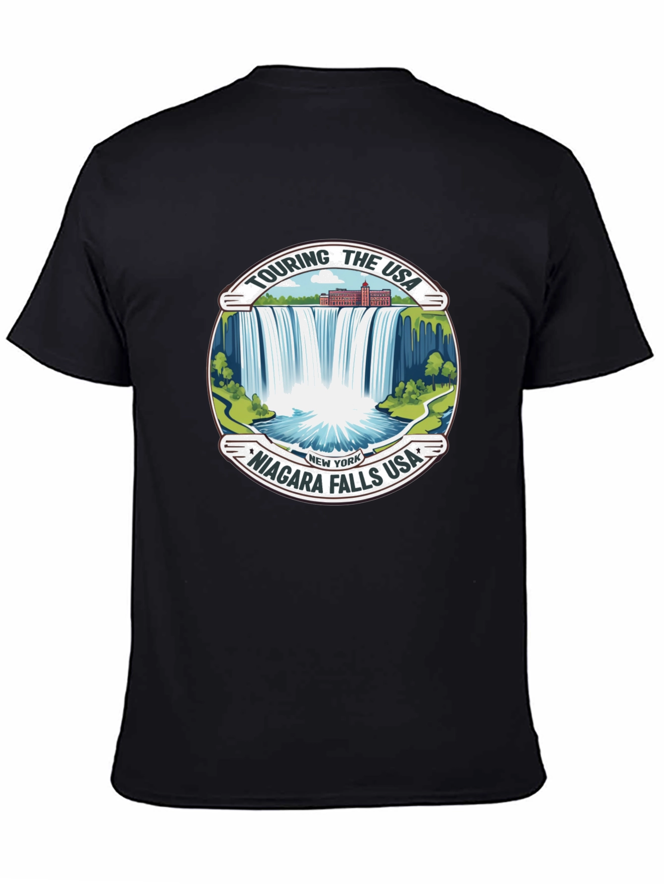 Niagara Falls USA Black T-Shirt | Touring The USA